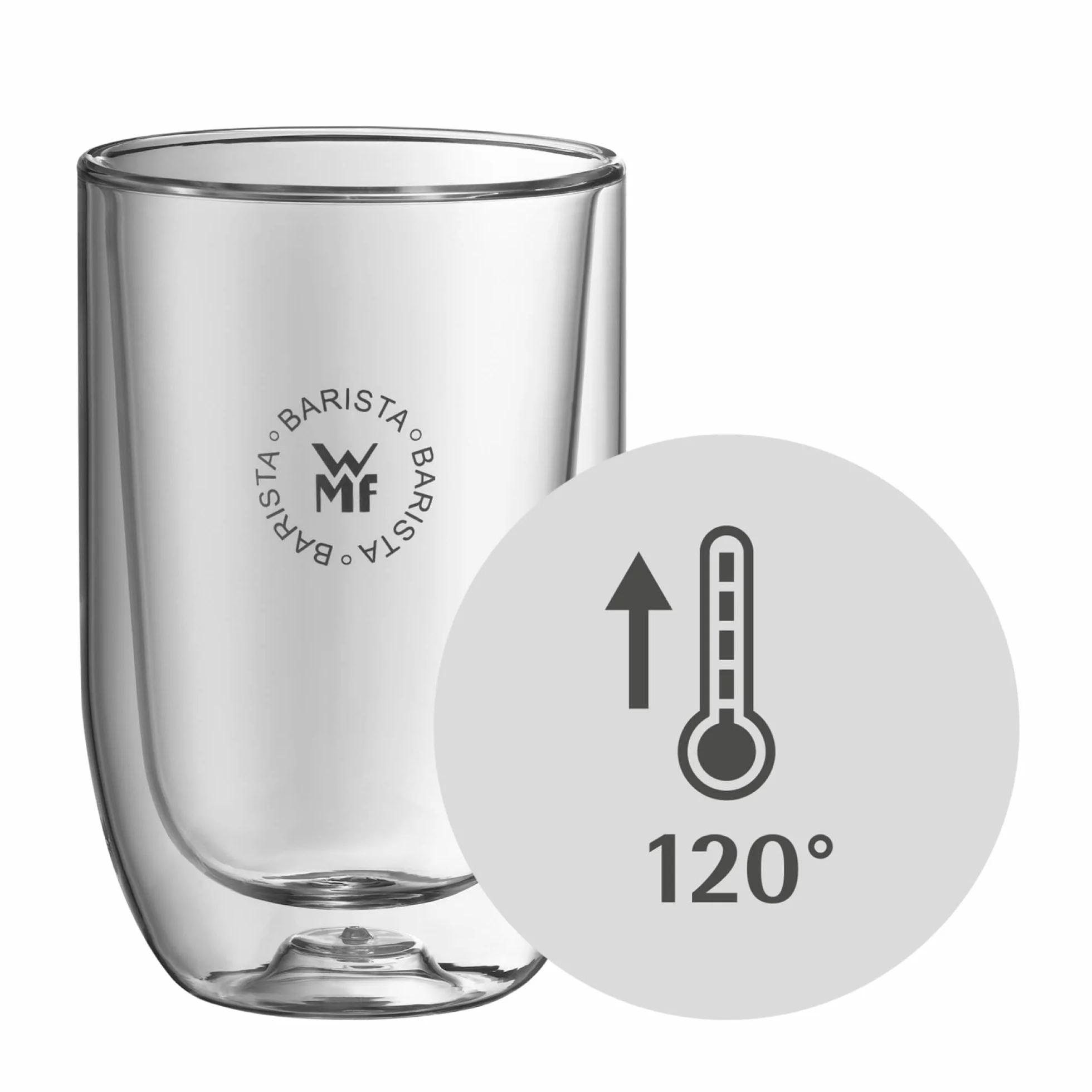 WMF Barista 2-częściowy zestaw szklanek do latte macchiato 280 ml dwuścienne