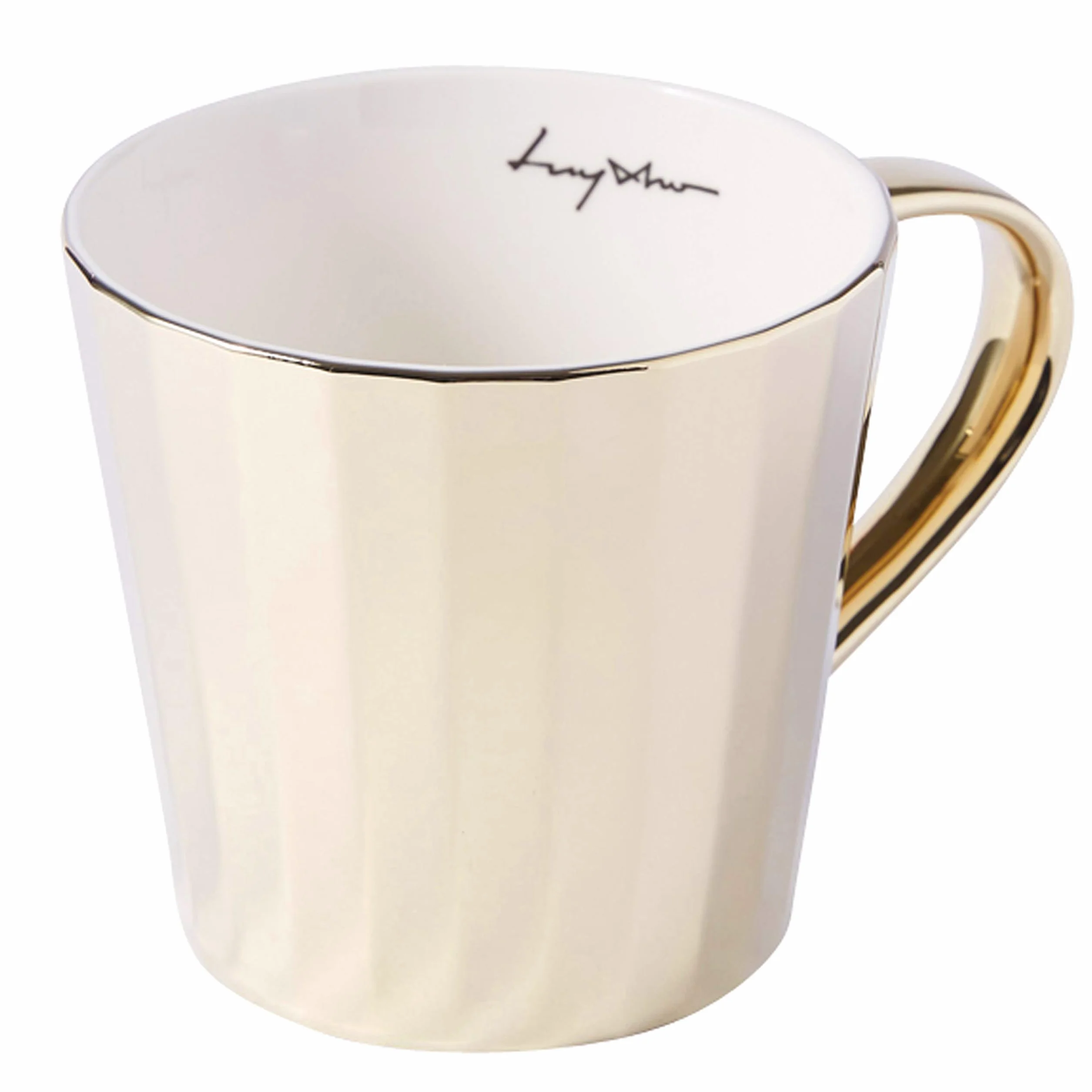 Luycho Angled Mirror Cup & Saucer African Elephant 330 ml