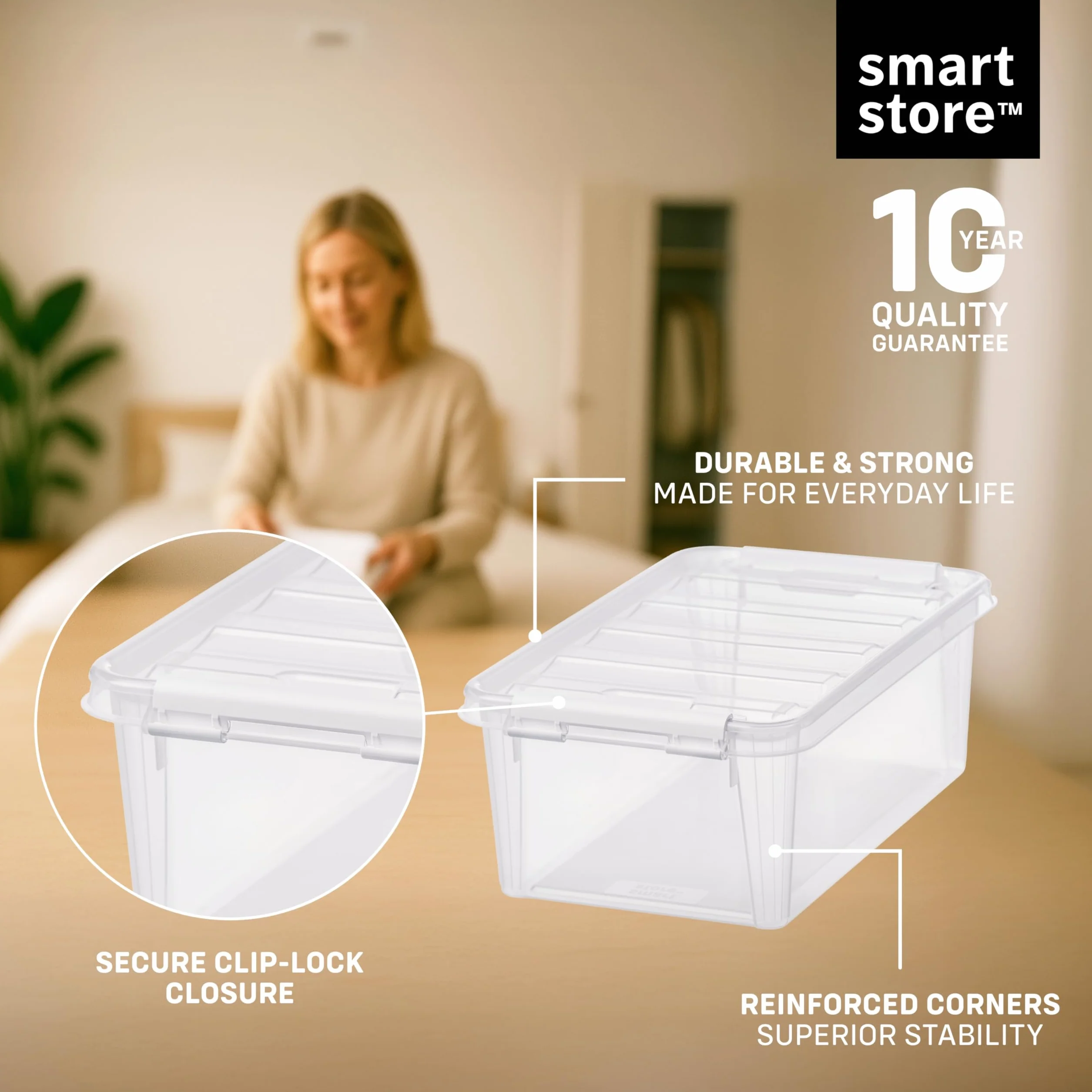 SmartStore Classic 4 L Pudełka do Przechowywania 8-Kawałki, Przezroczysty