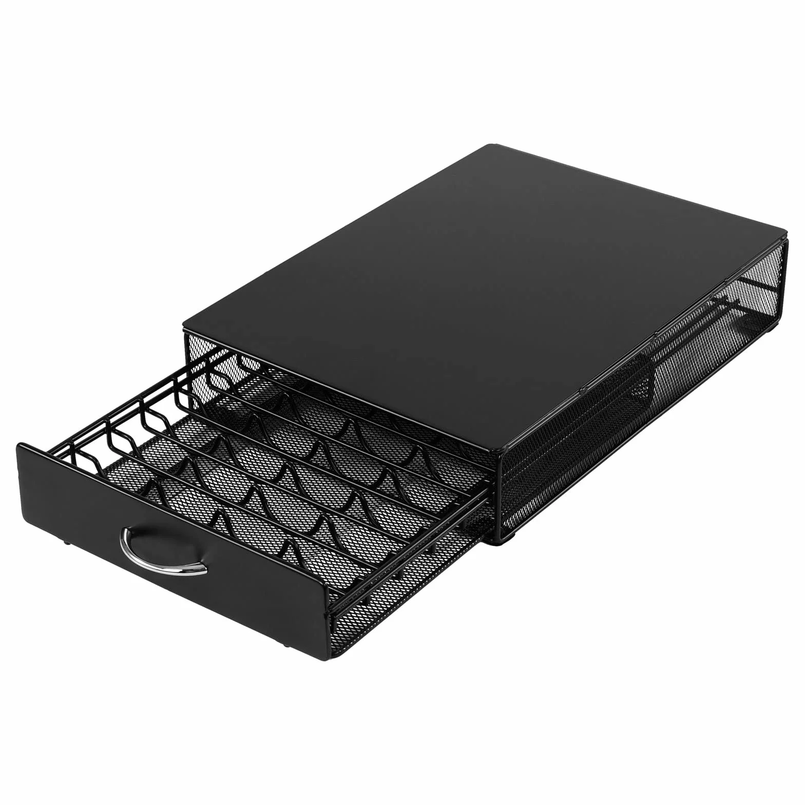 Uchwyt na kapsułki dla 40 PC Nespresso Vertuo kapsułek, Szuflada do przechowywania kapsułek kawy Vertuoline,Czarny.