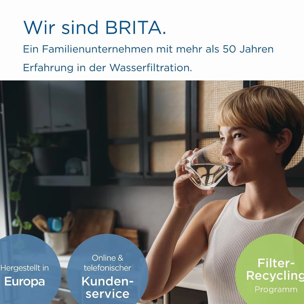 BRITA Dzbanek z filtrem wodnym Marella XL Blue (3,5 l) w zestawie 1 x wkład MAXTRA PRO All-in-1 - dostosowany do lodówki dzbanek z cyfrowym LTI i pokrywką redukującą chlor, wapno i zanieczyszczenia.