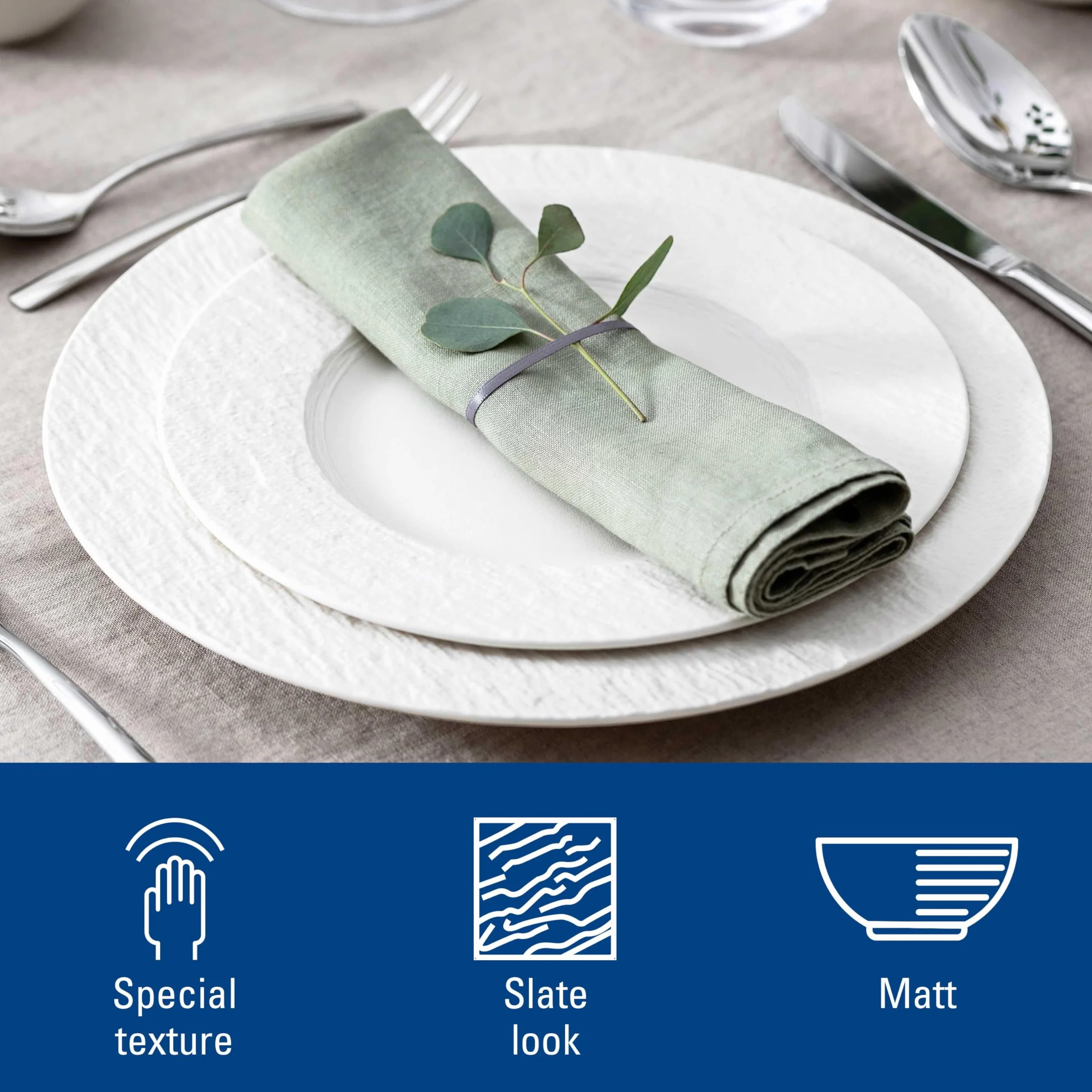 Villeroy & Boch – Manufacture Rock blanc, zestaw starter, 6 elementów, Porcelana Premium, biały