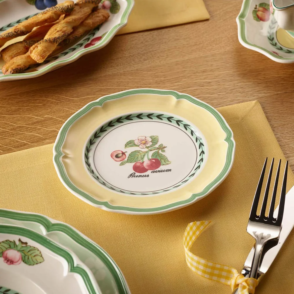 Villeroy & Boch Francuski talerz do chleba Valence, 17 cm, porcelana premium, biały/wielokolorowy