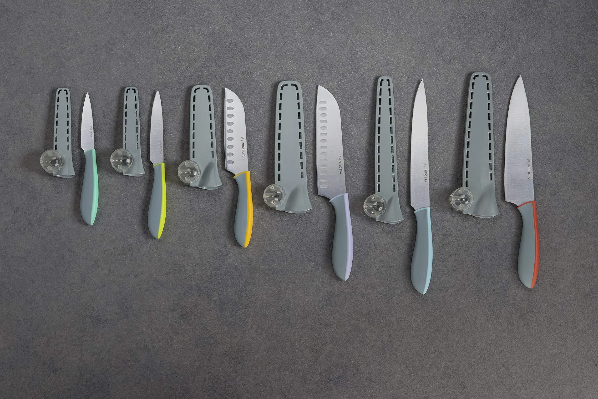 Nirosta Eversharp mały nóż Santoku kuchenny ze stali nierdzewnej Soft-Touch 13 cm