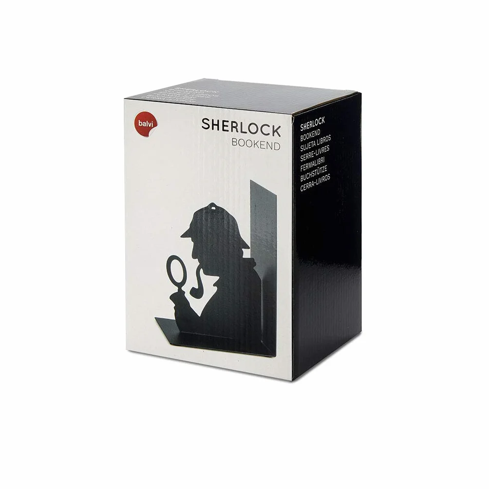 Balvi - Sherlock czarna podpórka na książki z metalu. Oryginalny design
