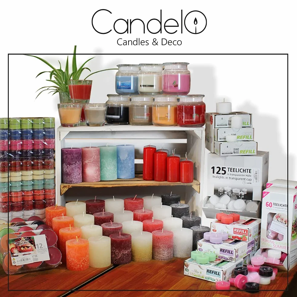 Candelo Zestaw 10 świec białych 18,5 cm 7,5 h