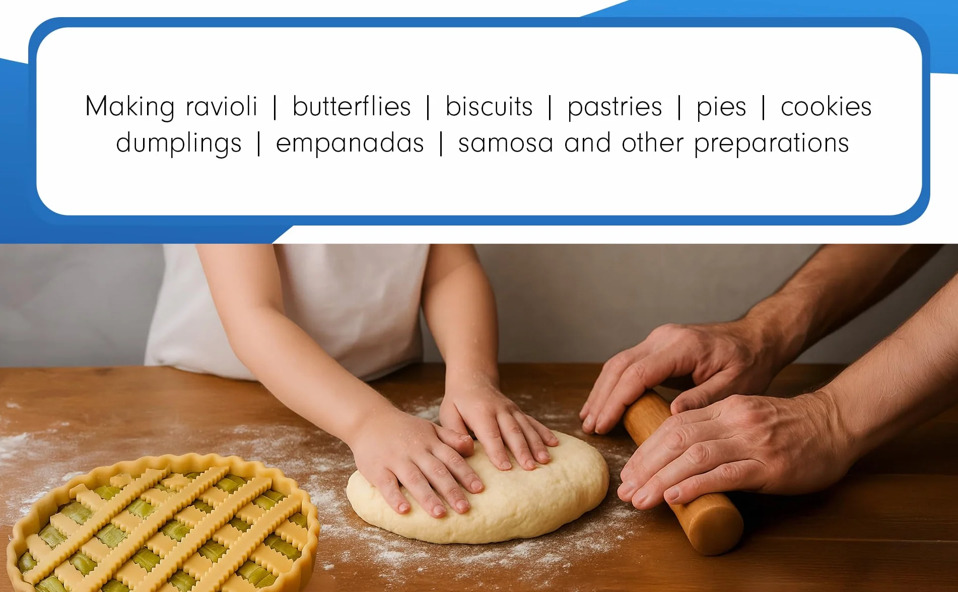 Tredoni Koło do wykrawania ciasta/ciast 4 cm, foremka do makaronu/ravioli/ciast - włoska stal nierdzewna
