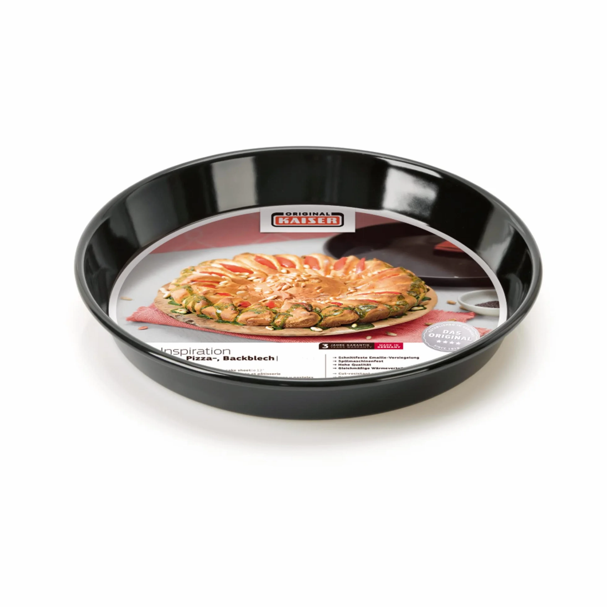 Kaiser Cuisine Line talerz do pizzy i ciasta 32 cm czarny