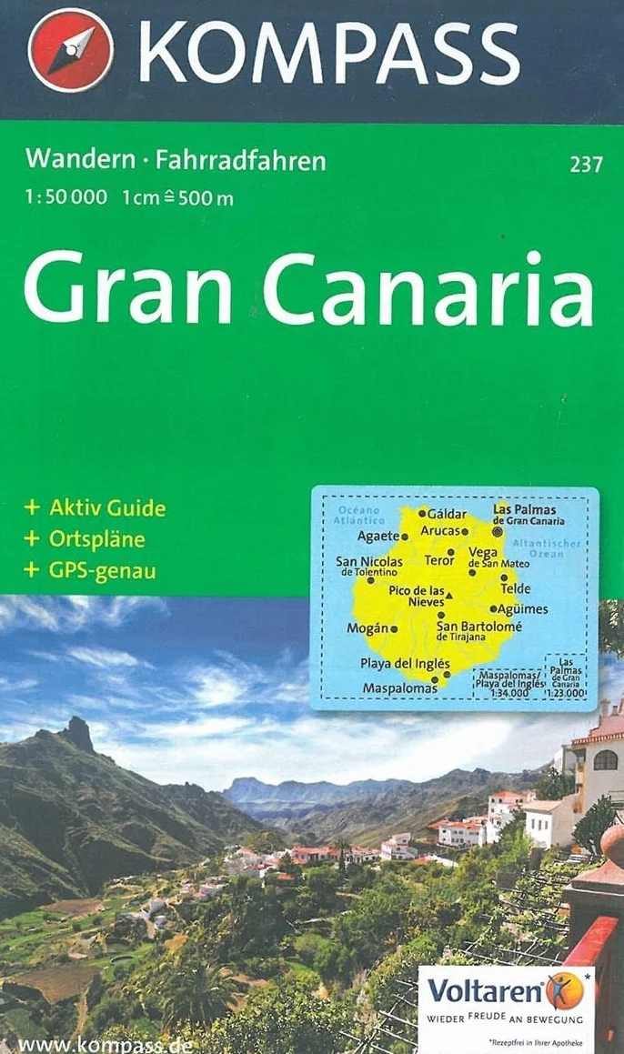 237 GRAN CANARIA 1/50 000: Wanderkarte mit Aktiv Guide, Ortsplänen und Radwegen. GPS genau. 1:50000