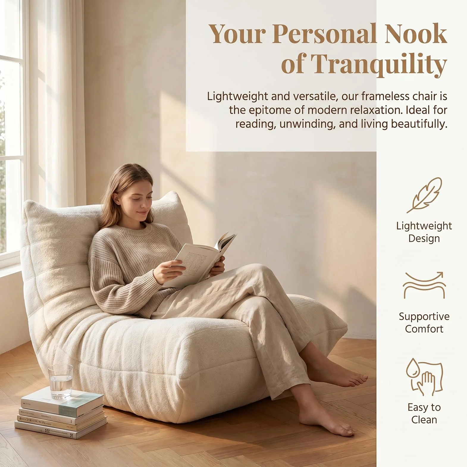 Togo fotel kominkowy, narożne worki do siedzenia, wygodna leniwa sofa podłogowa, fotel wypoczynkowy z pianki o ergonomicznym wzornictwie, do salonu, sypialni, akademika, salonu, biura