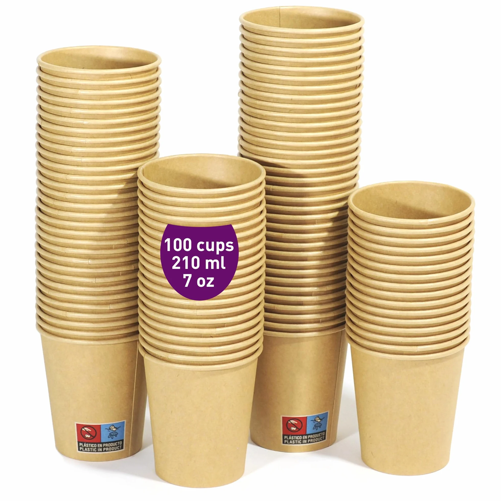 Papierowe kubki jednorazowe 210 ml 7 oz siarczanowe wytrzymałe szczelne