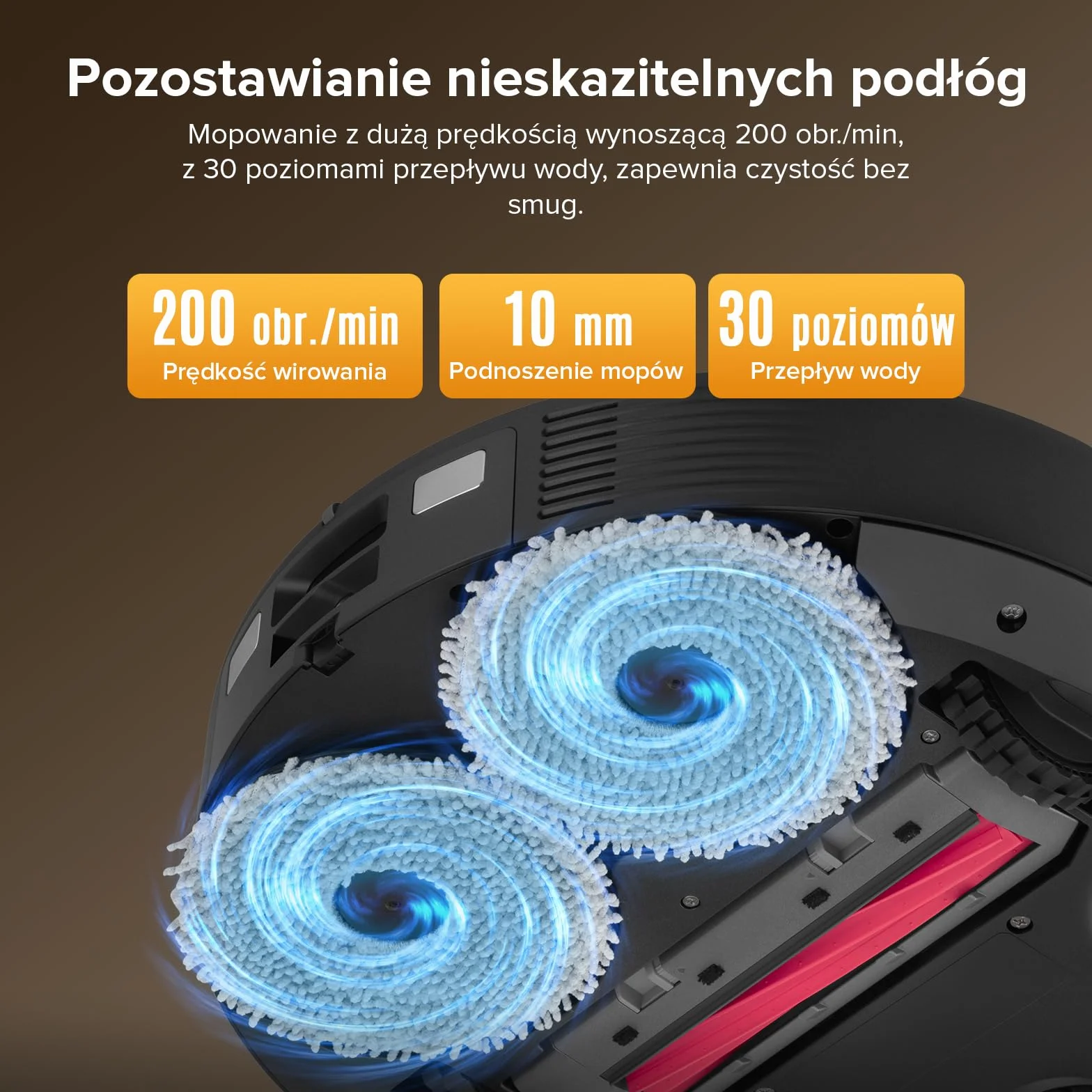 roborock QV 35A Set robot odkurzający, 8000Pa HyperForce, wielofunkcyjna stacja, mop obrotowy 200 obr./min i podnośnik 10 mm, zapobieganie splątaniu, unikanie przeszkód, mapowanie