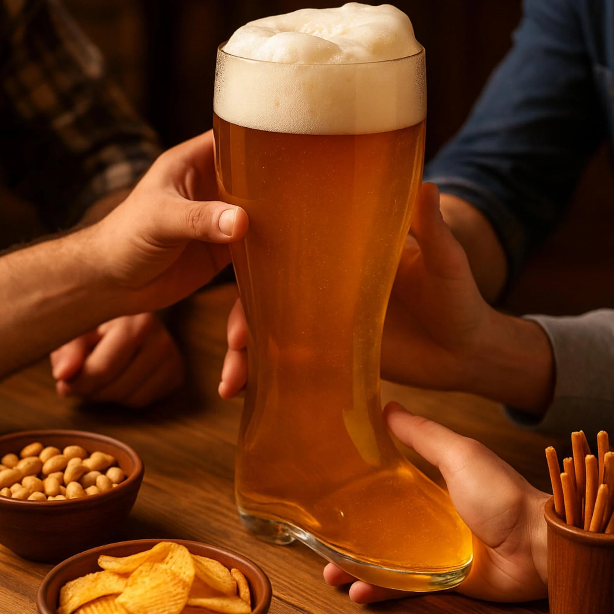 MIJOMA XXL kufel do piwa o pojemności 2 l – szklany kufel do piwa Jumbo na Oktoberfest imprezę, Dzień Ojca, prezent dla mężczyzn, do picia, wysokość 32,5 cm