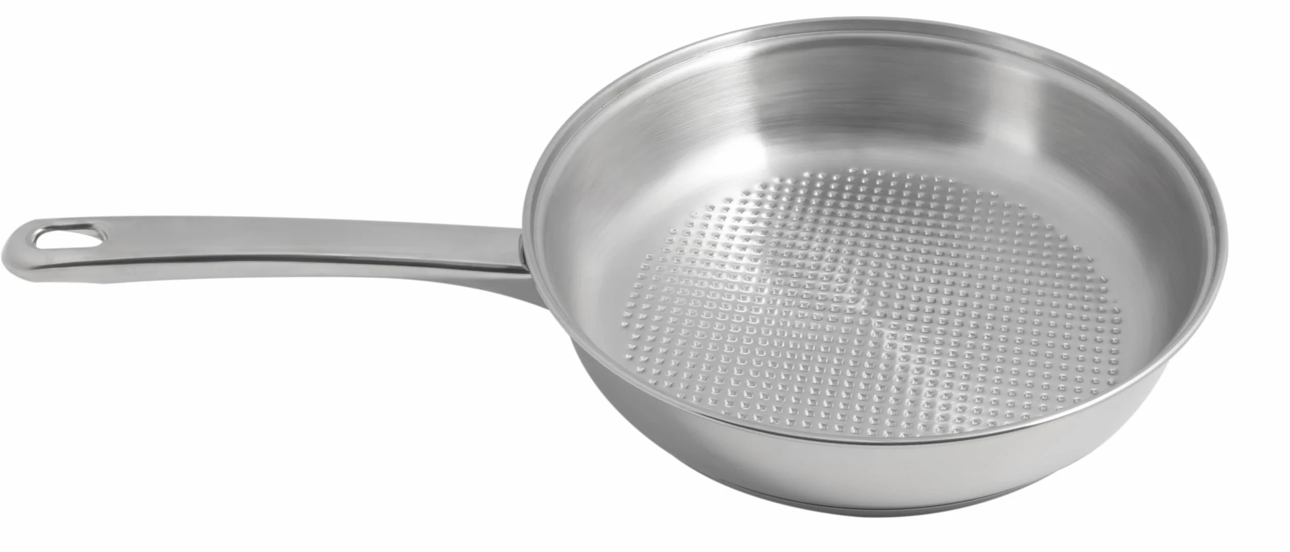 Artame ART91928 NORDICO, Patelnia Ø 28 cm, potrójne dno, uchwyt odporny na ciepło, nieprzywierający spód o strukturze plastra miodu, wszystkie palniki, w tym indukcyjne, wszystkie ze stali nierdzewnej