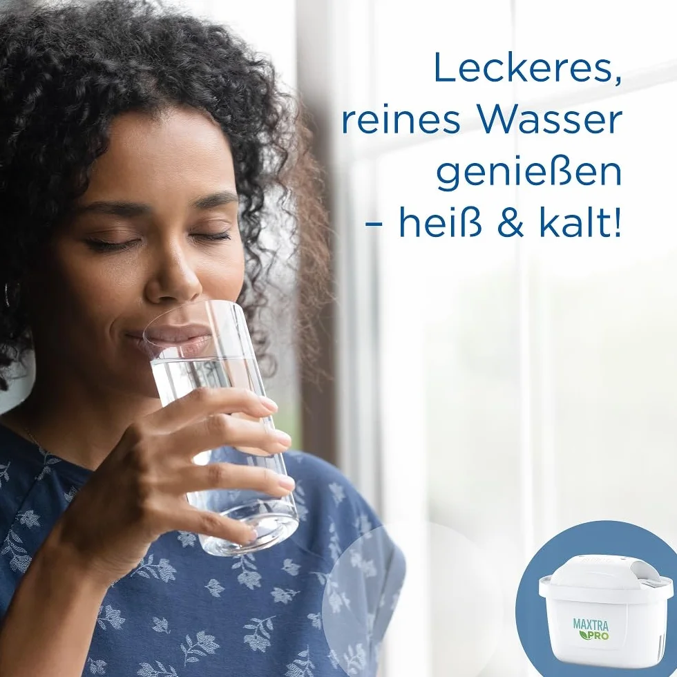 BRITA Dzbanek z filtrem wodnym Marella XL Blue (3,5 l) w zestawie 1 x wkład MAXTRA PRO All-in-1 - dostosowany do lodówki dzbanek z cyfrowym LTI i pokrywką redukującą chlor, wapno i zanieczyszczenia.