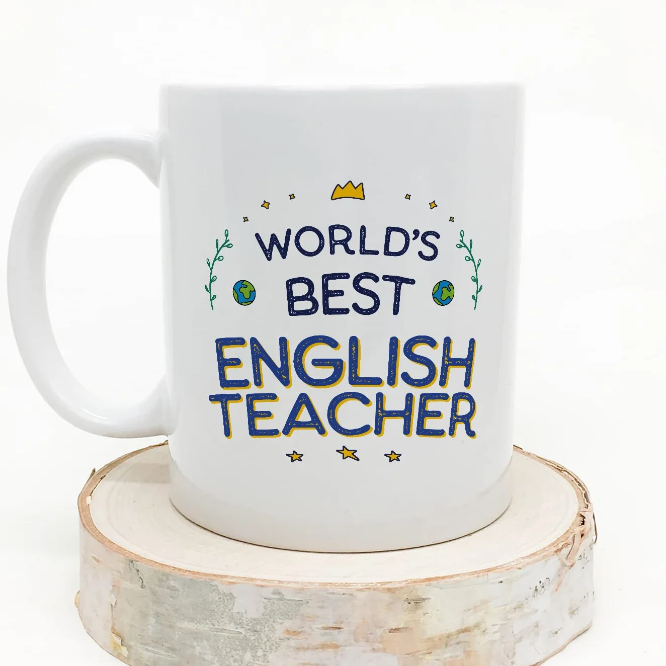 MUGFFINS Kubek nauczyciela angielskiego - w języku angielskim - najlepszy na świecie - zabawny prezent dla kolegów - ceramiczny kubek 325 ml