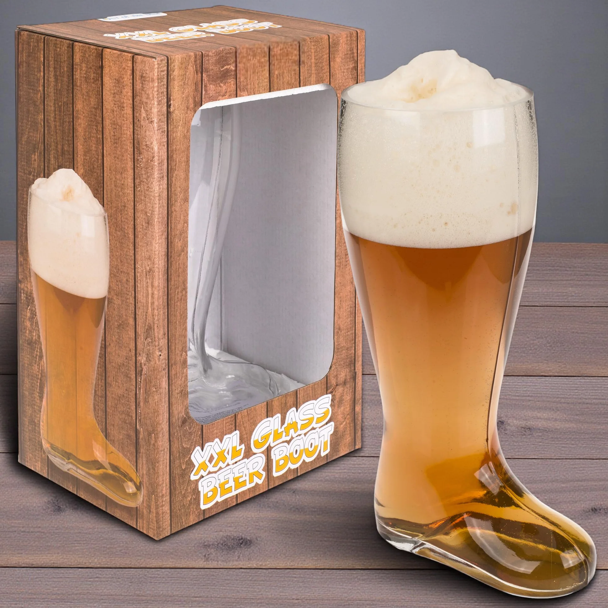 MIJOMA XXL kufel do piwa o pojemności 2 l – szklany kufel do piwa Jumbo na Oktoberfest imprezę, Dzień Ojca, prezent dla mężczyzn, do picia, wysokość 32,5 cm