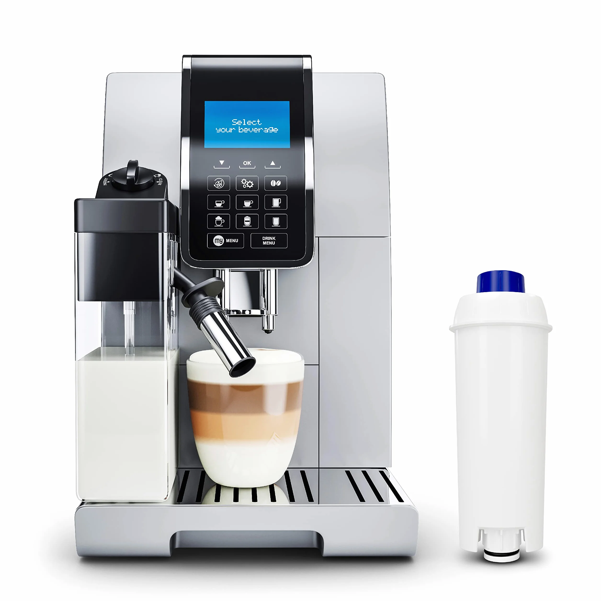 Aquafloow filtr do wody zamiennik do DeLonghi DLSC002, SER3017 i 5513292811 ekspresów do kawy – w tym wersje serii ECAM, ESAM, ETAM (4-pak)