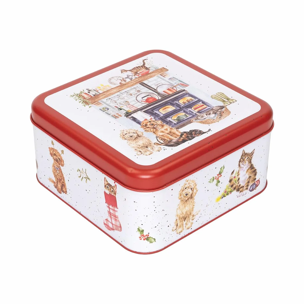 Wrendale Designs Country Kitchen Świąteczna szkatułka na jedzenie dla psa i kota