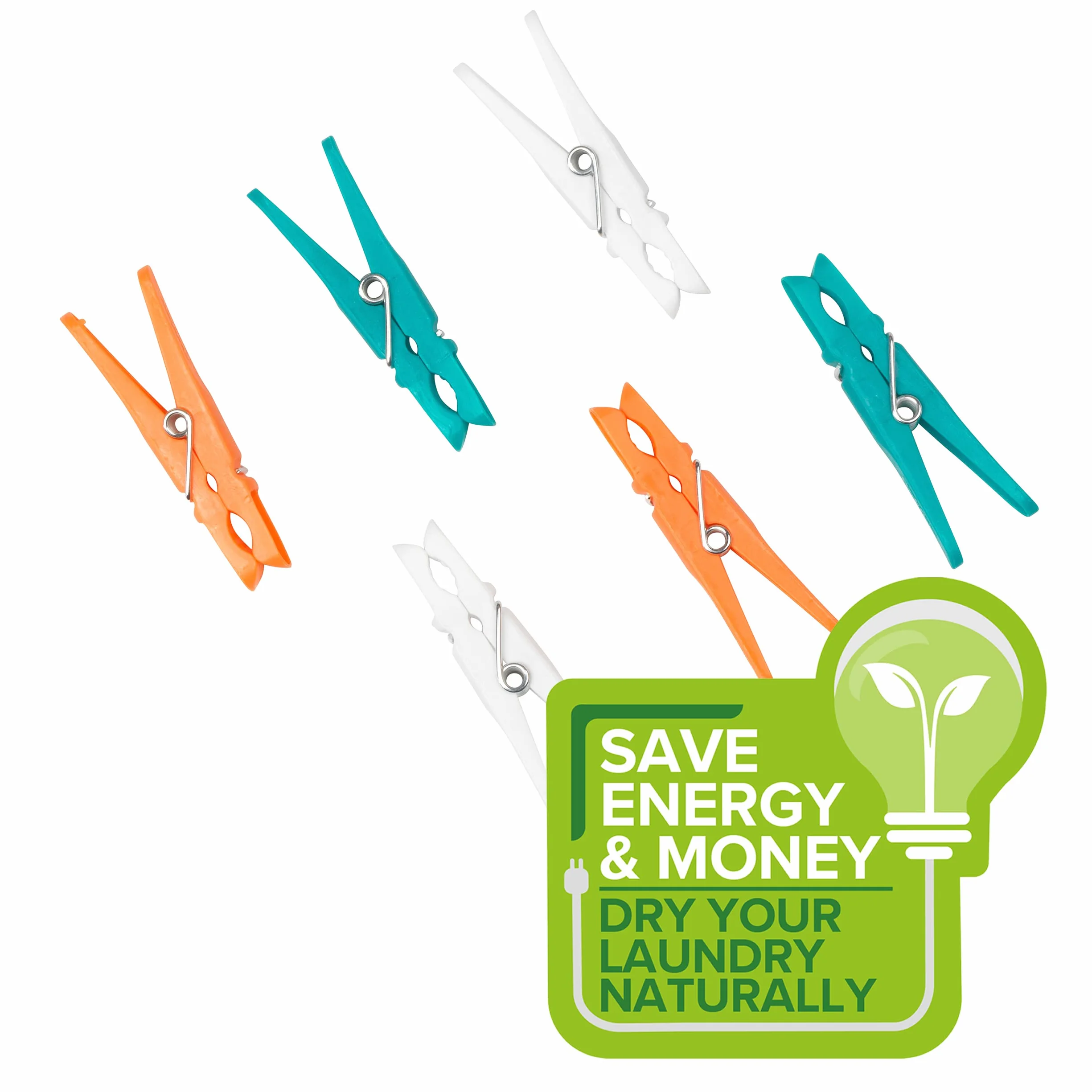 Beldray® LA028297TQ Ultra Grip Clothes Pegs in Basket, 48 Pack