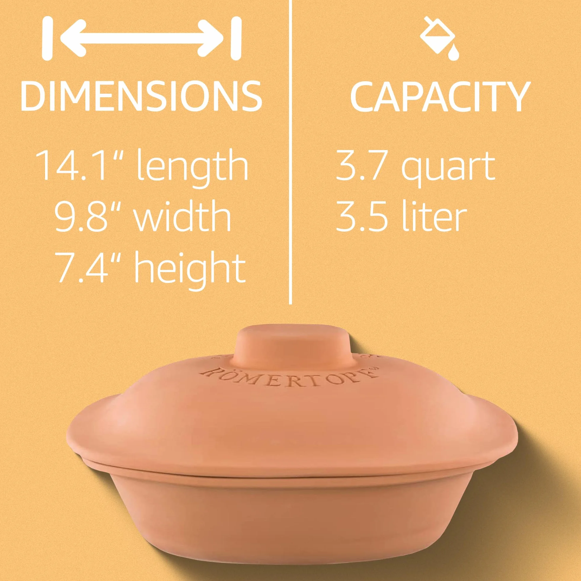 Römertopf ceramiczna brytfanna Trend parowar 3,5 litra, naturalny odcień