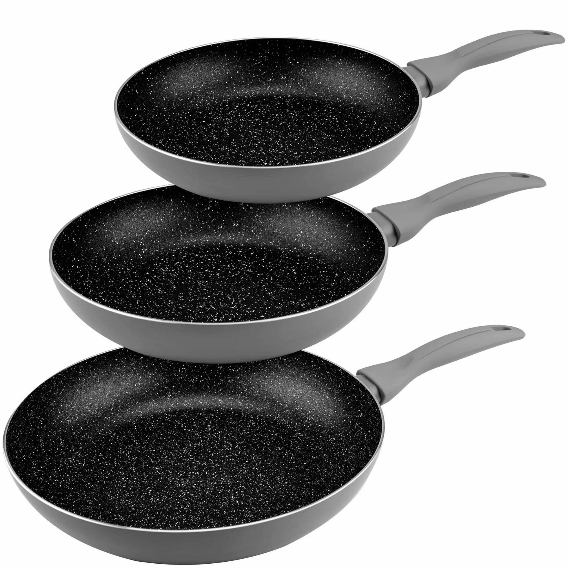 KARL HAUSMANN Zestaw patelni do indukcji 18+22+26 cm z powłoką nieprzywierającą aluminium