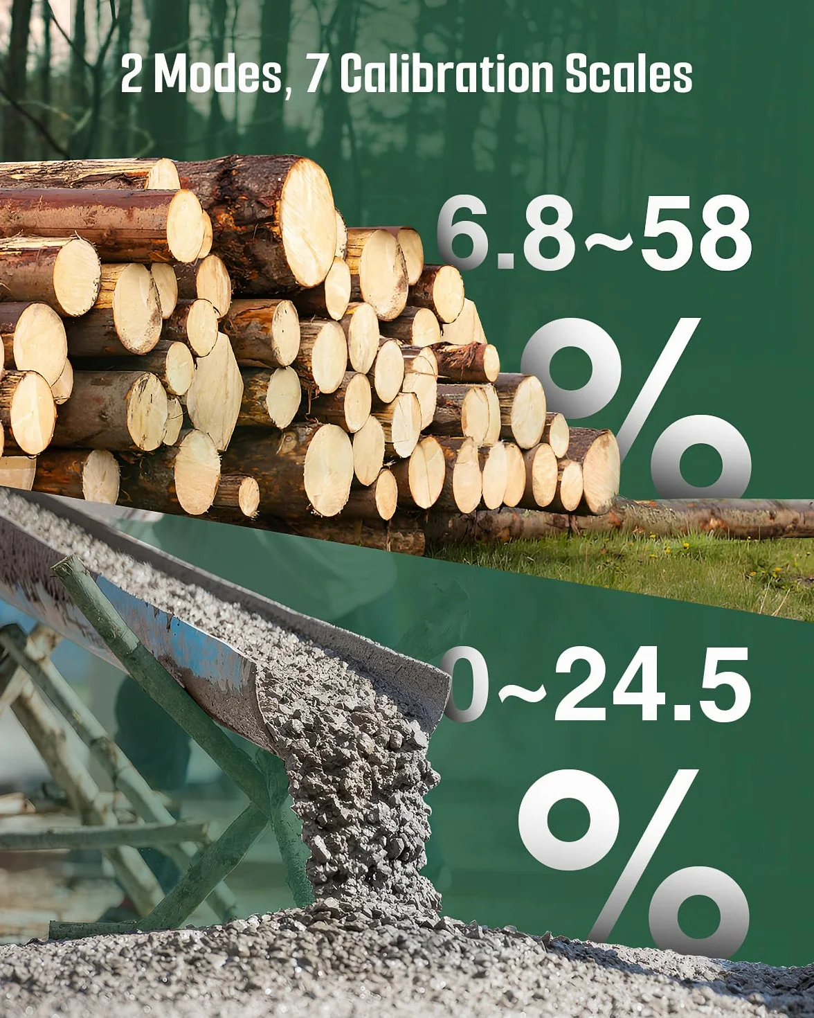 TESMEN TWM-186 miernik wilgotności drewna pinowy 7 skal kalibracyjnych