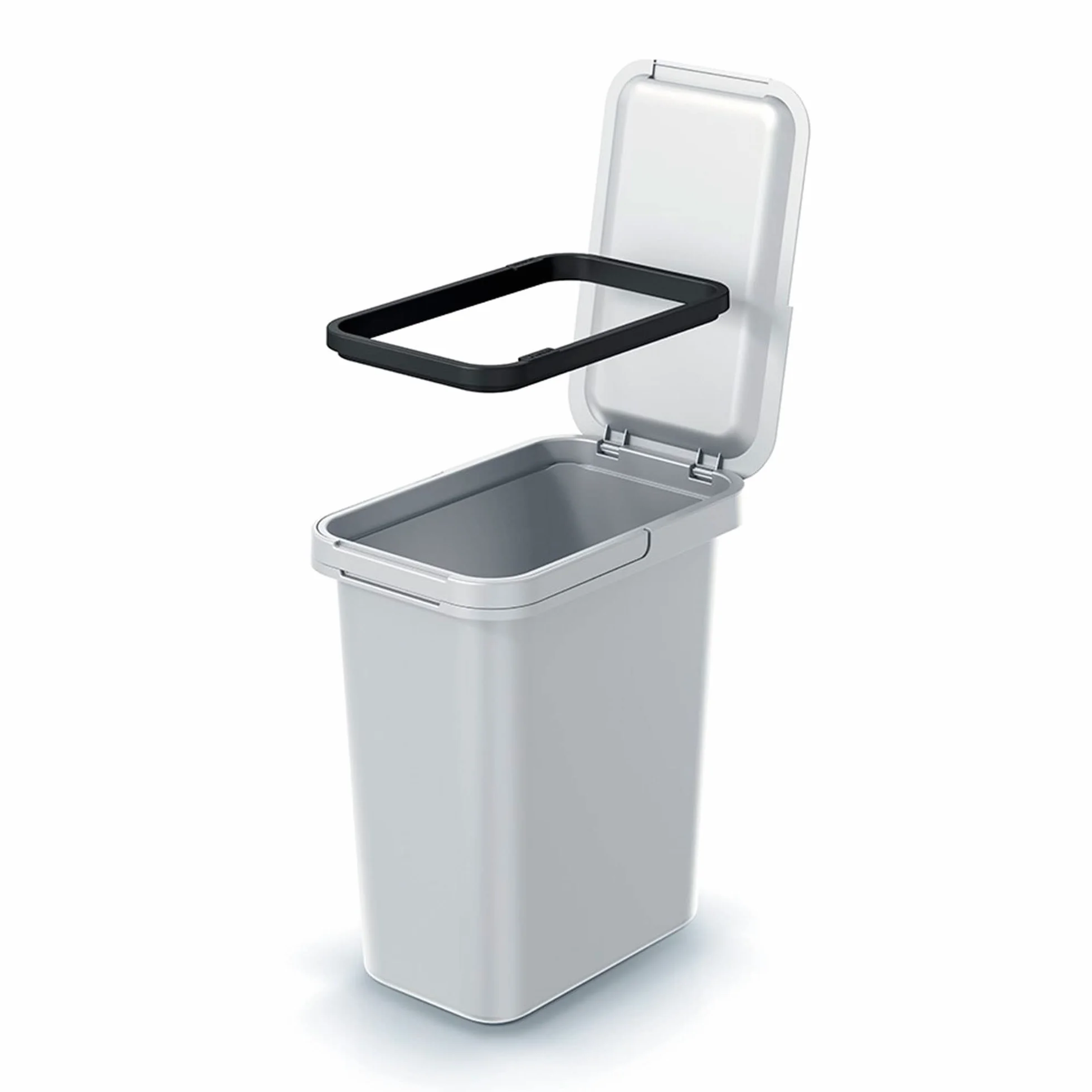 Kosz do recyklingu w kształcie kwadratu 12L biały KEDEN