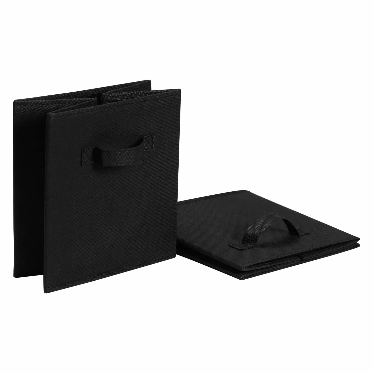 Amazon Basics Składana kostka organizer z tkaniny 33x33x33 cm czarny opakowanie 6 sztuk