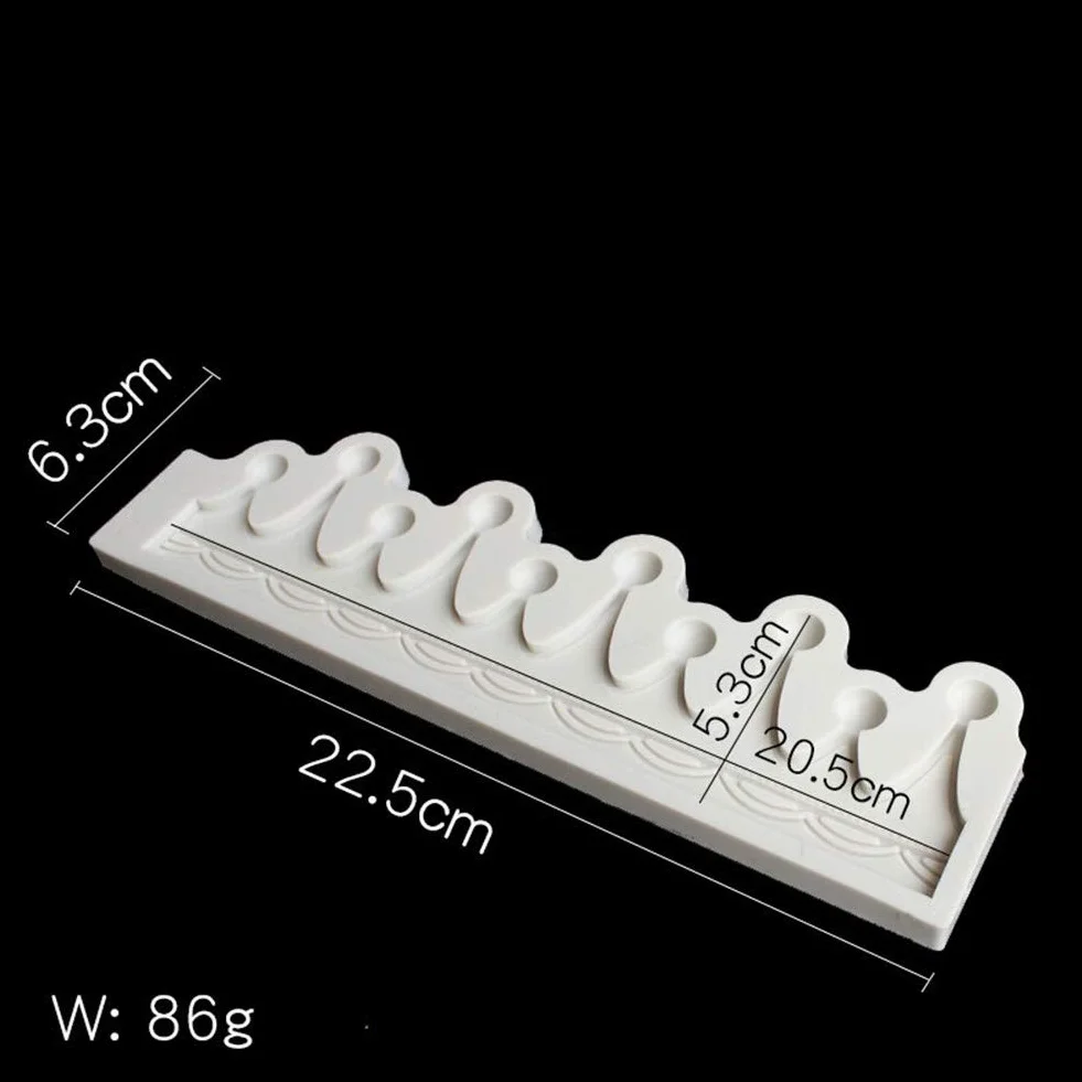 2 sztuki 3D koło Crown fondant Mold Crown Silikon Sugar Mold Fondant Foremka do ciasta Topper Narzędzia Dekoracje Gumpasta Polymer Clay Mold