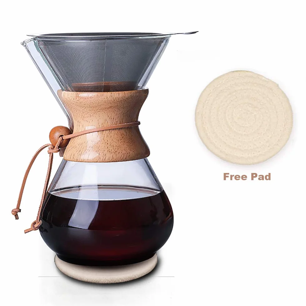 OKCLOD Ekspres do kawy Pour Over z filtrem permanentnym 400 ml
