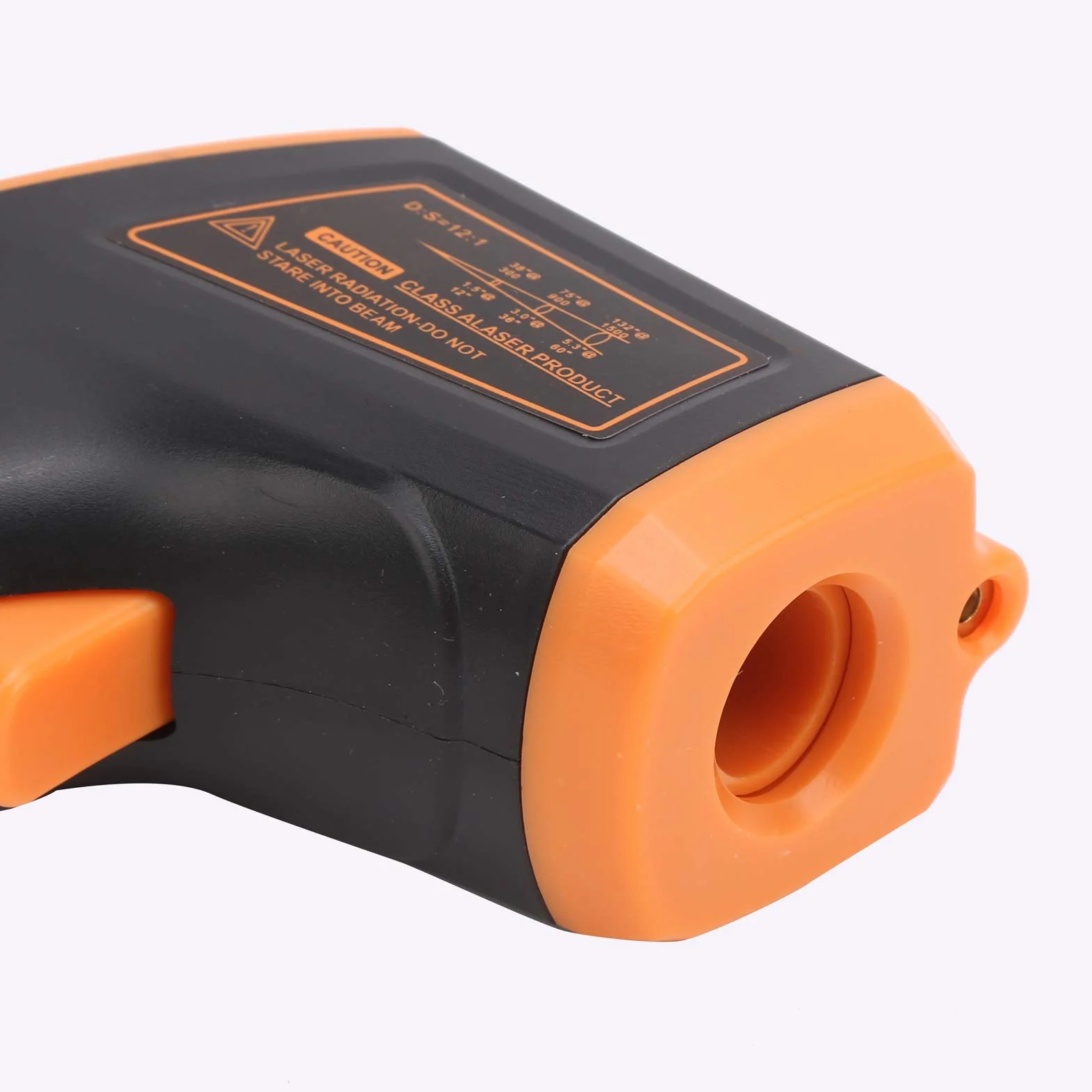 Termometr na Podczerwień, GM320S Laserowy Termometr na Podczerwień Temp Gun Bezdotykowy Termometr Cyfrowy z Wyświetlaczem LCD do Gotowania w Piecu do Pizzy Grill Kuchnia(Pomarańczowy)