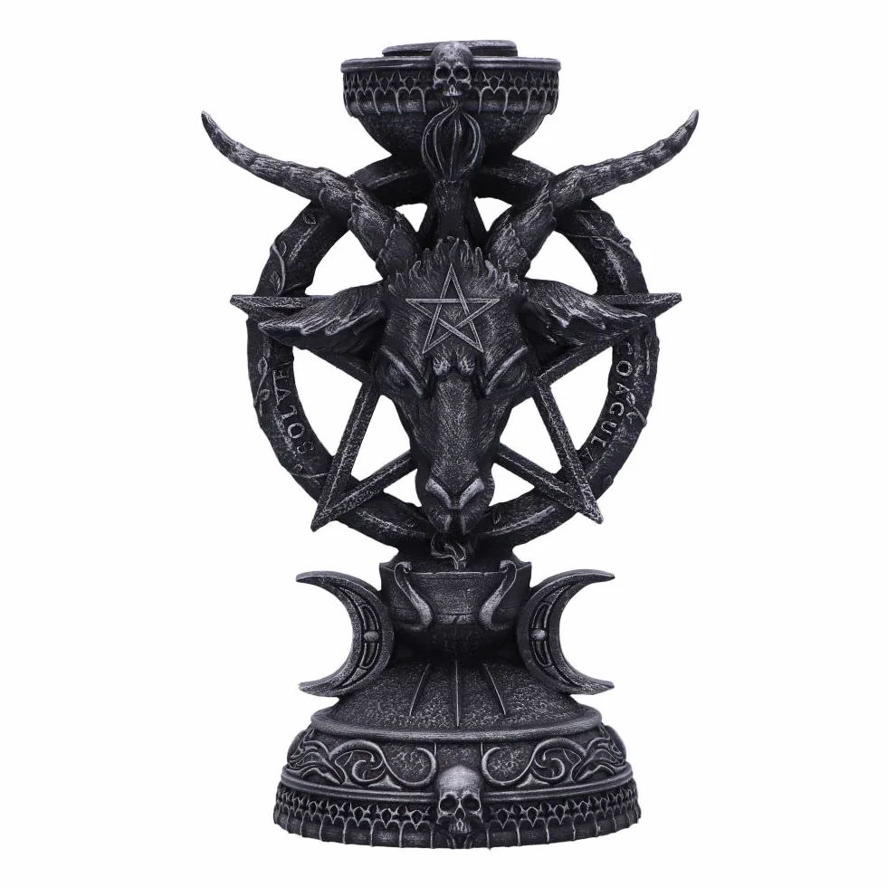 Nemesis Now Świecznik Light of Baphomet 15,5 cm, czarny
