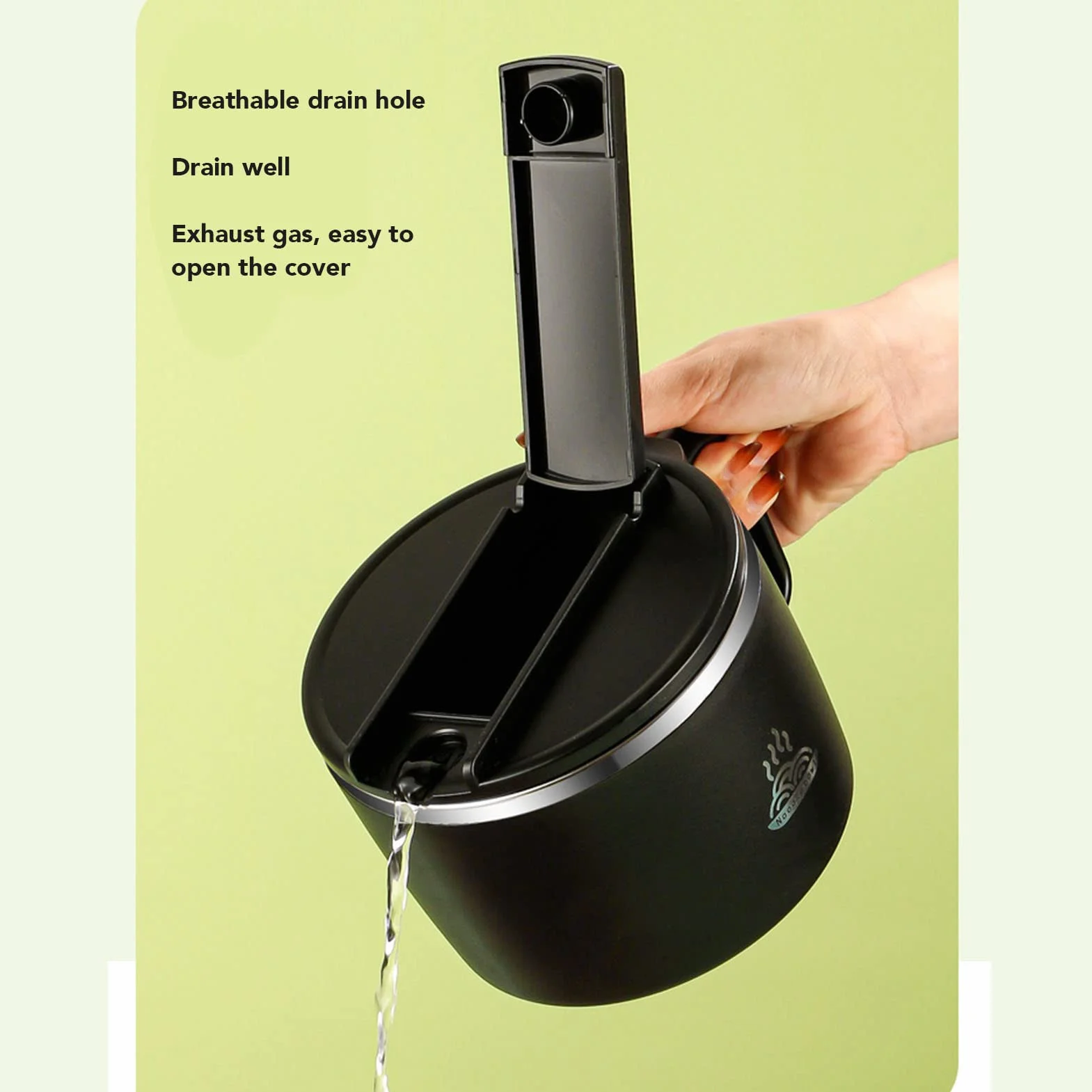 Mikrofalowa miska makaronowa, mikrofalowa miska ramen Zestaw z pokrywką Spork pałeczki 1200 ml przenośna miska zupa z uchwytem Uchwyt telefonu Instant Makoder Office for Dorm
