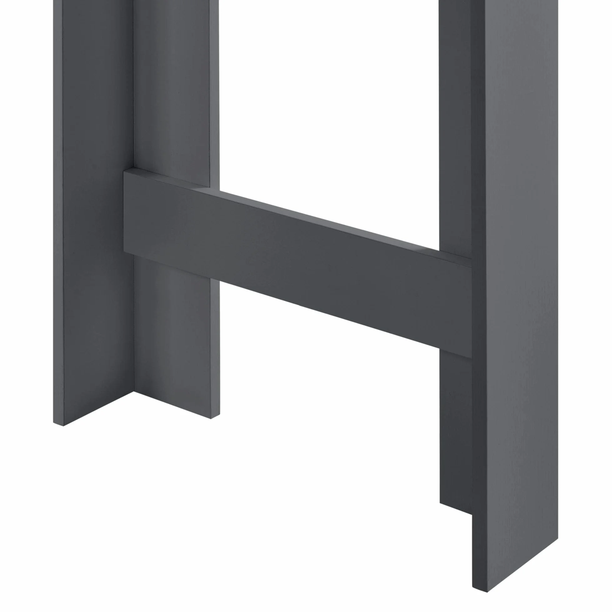 [en.casa] Stół barowy z wbudowanymi półkami, stół do jadalni, 110 x 50 x 103 cm, stolik barowy z 3 półkami, stolik barowy z 3 półkami, blat kuchenny, ciemnoszary