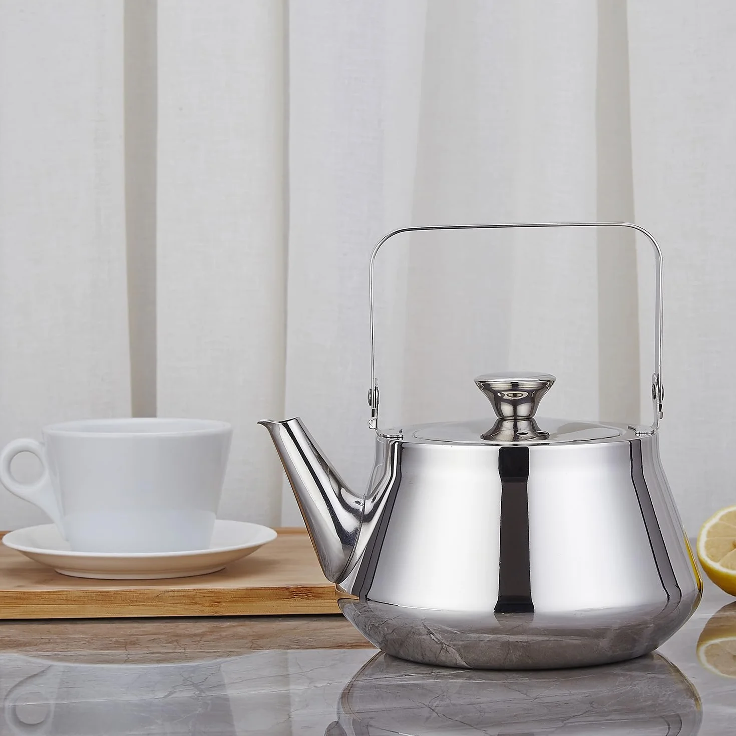 SANQIAHOME Dzbanek do herbaty 1.5 L ze stali nierdzewnej