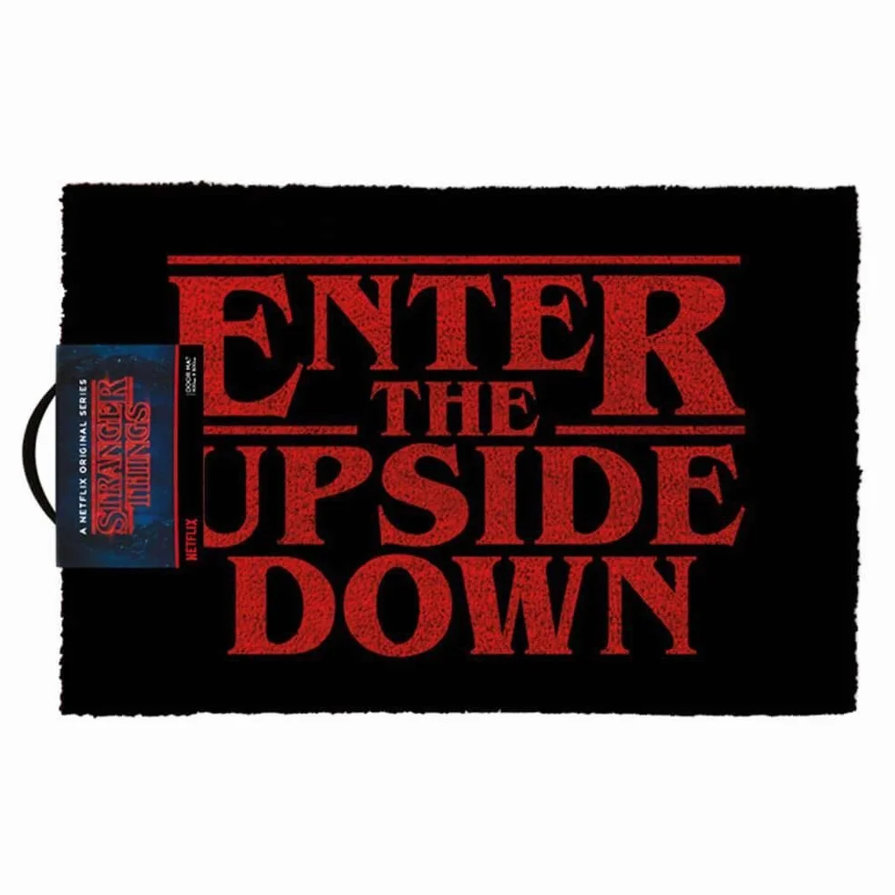 Stranger Things wycieraczka (Enter The Upside Down) wycieraczka z włókna kokosowego 40 cm x 60 cm - oficjalny produkt licencjonowany