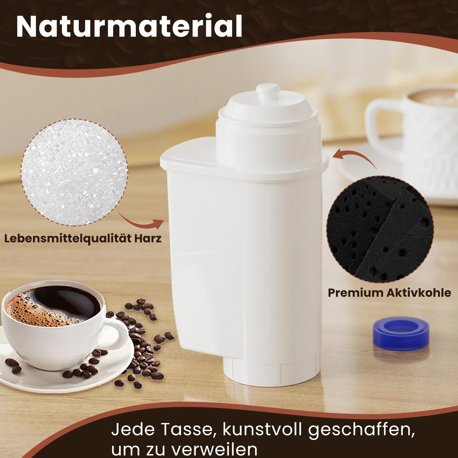 Filtr wody do ekspresu do kawy GOLDEN ICEPURE kompatybilny Siemens EQ Series EQ3 EQ6 EQ9 EQ500 S700 Brita Intenza 575491 Bosch TCZ7003 TCZ7033 certyfikat NSF 4 sztuki
