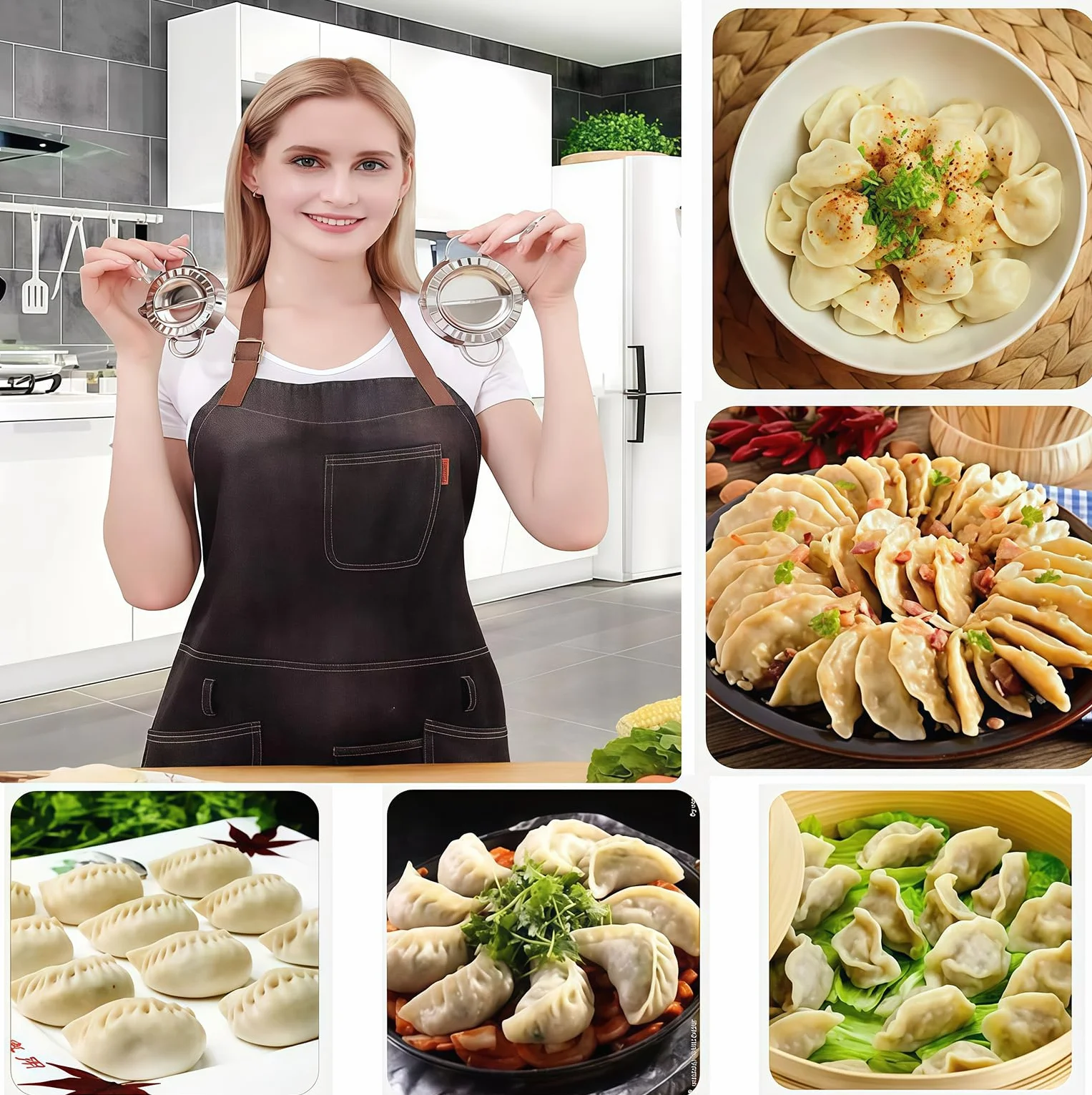 GUO-YING 2 sztuki foremek do wykrawania pierogów, ravioli ze stali nierdzewnej