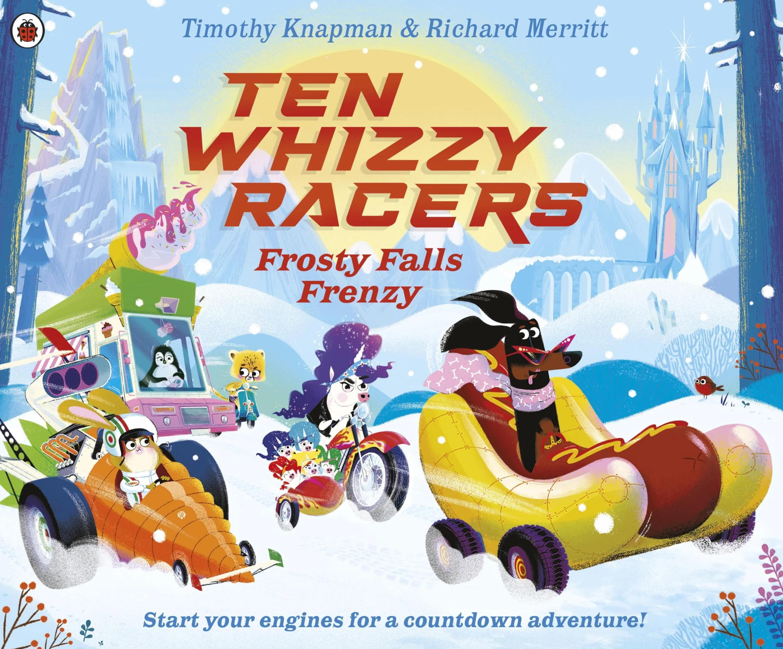 Ten Whizzy Racers: Frosty Falls Frenzy: Start your engines for a countdown adventure!