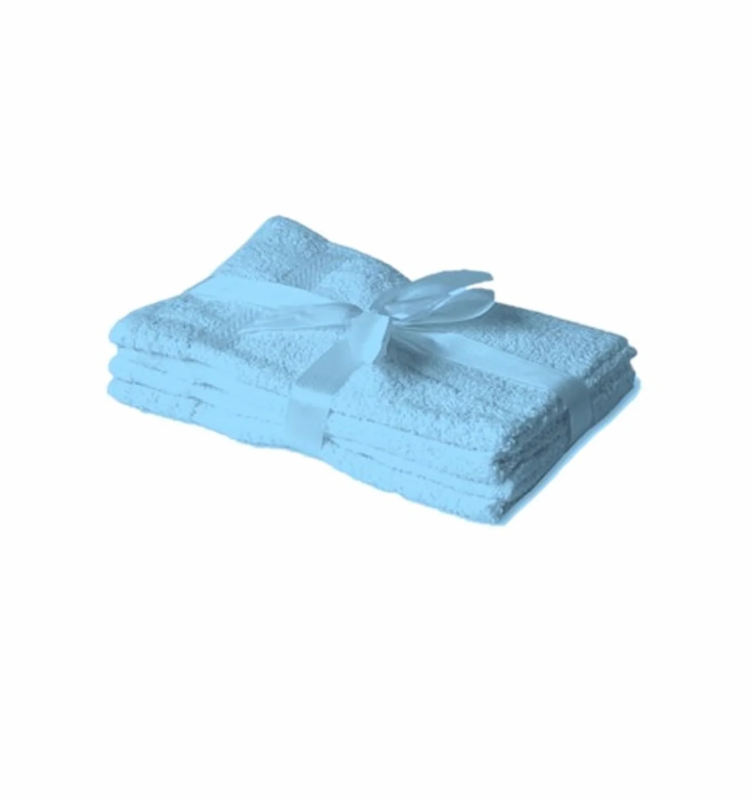 EXKLUSIV HEIMTEXTIL Seria ręczników w zestawie z kokardką marka ręczniki dla gości zestaw 4 szt. 30 x 50 cm jasnoniebieski
