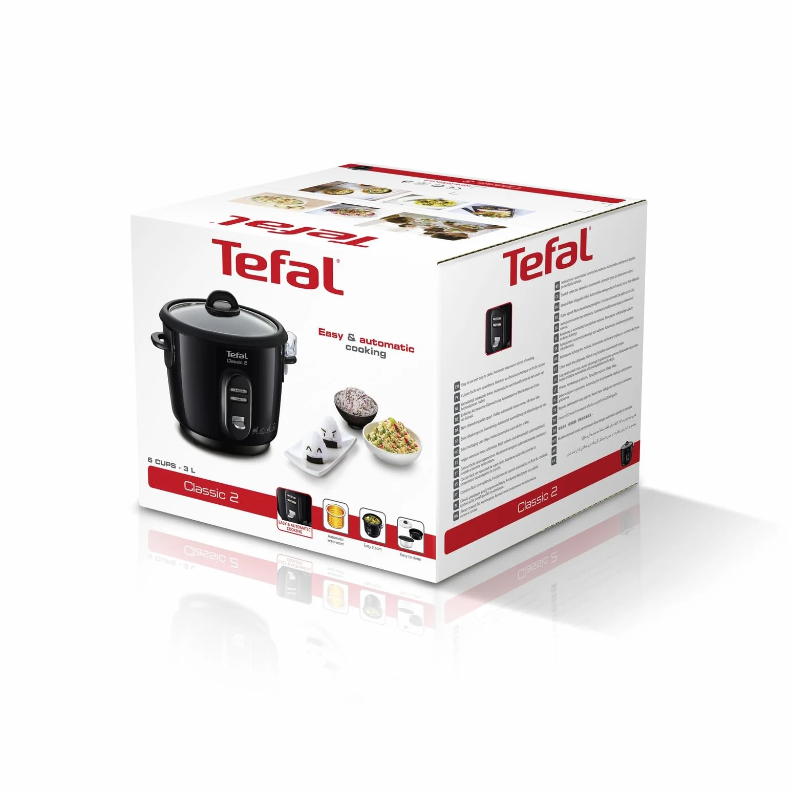 Tefal RK102811 Classic Ryżowar pojemność 3 l, zestaw akcesoriów, czarny