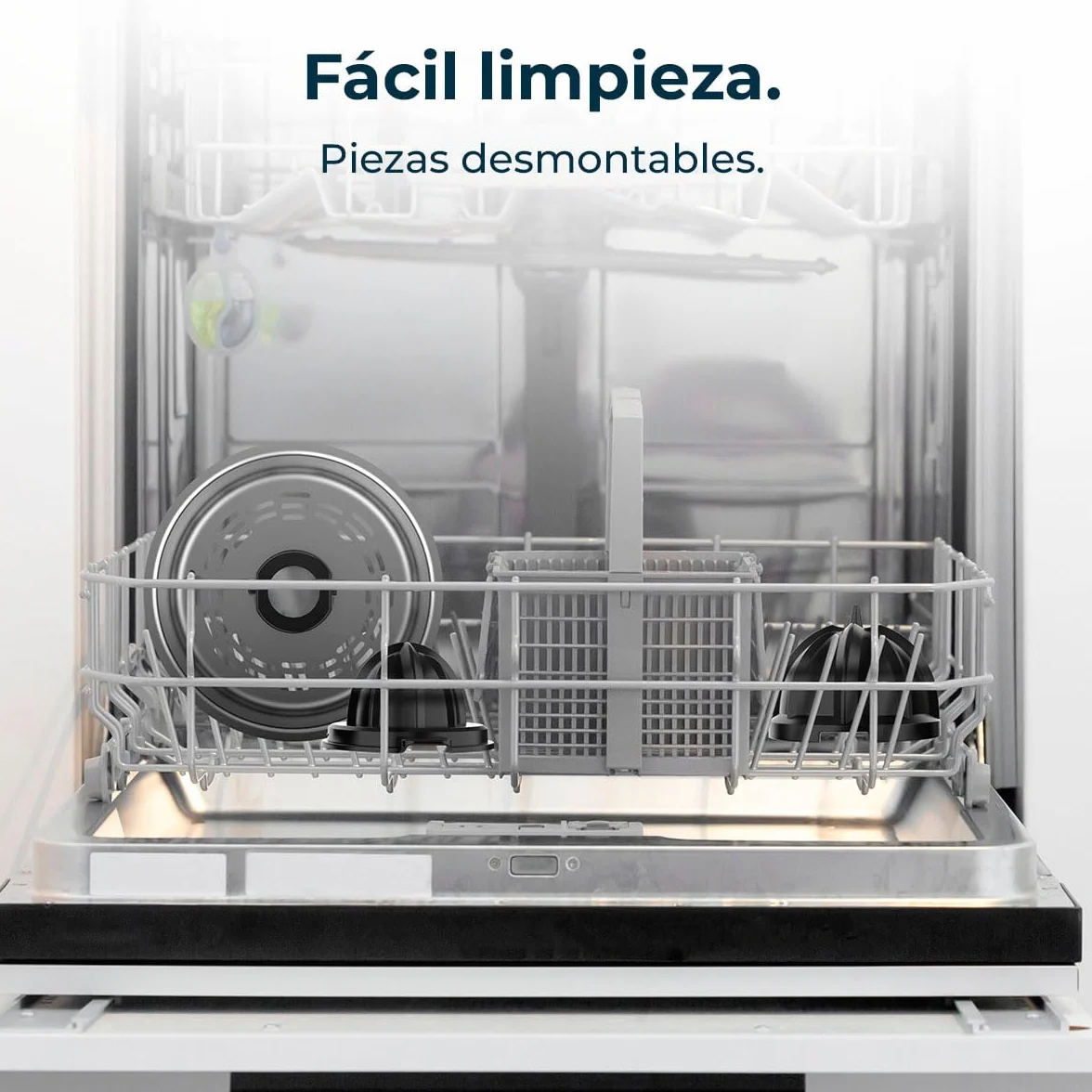 Cecotec Elektryczna wyciskarka do cytrusów EssentialVita Hyden 120 Hybrid. 120 W, 2 zdejmowane plastikowe stożki o różnej wielkości, plastikowy uchwyt i pokrywa, pojemność 250 ml