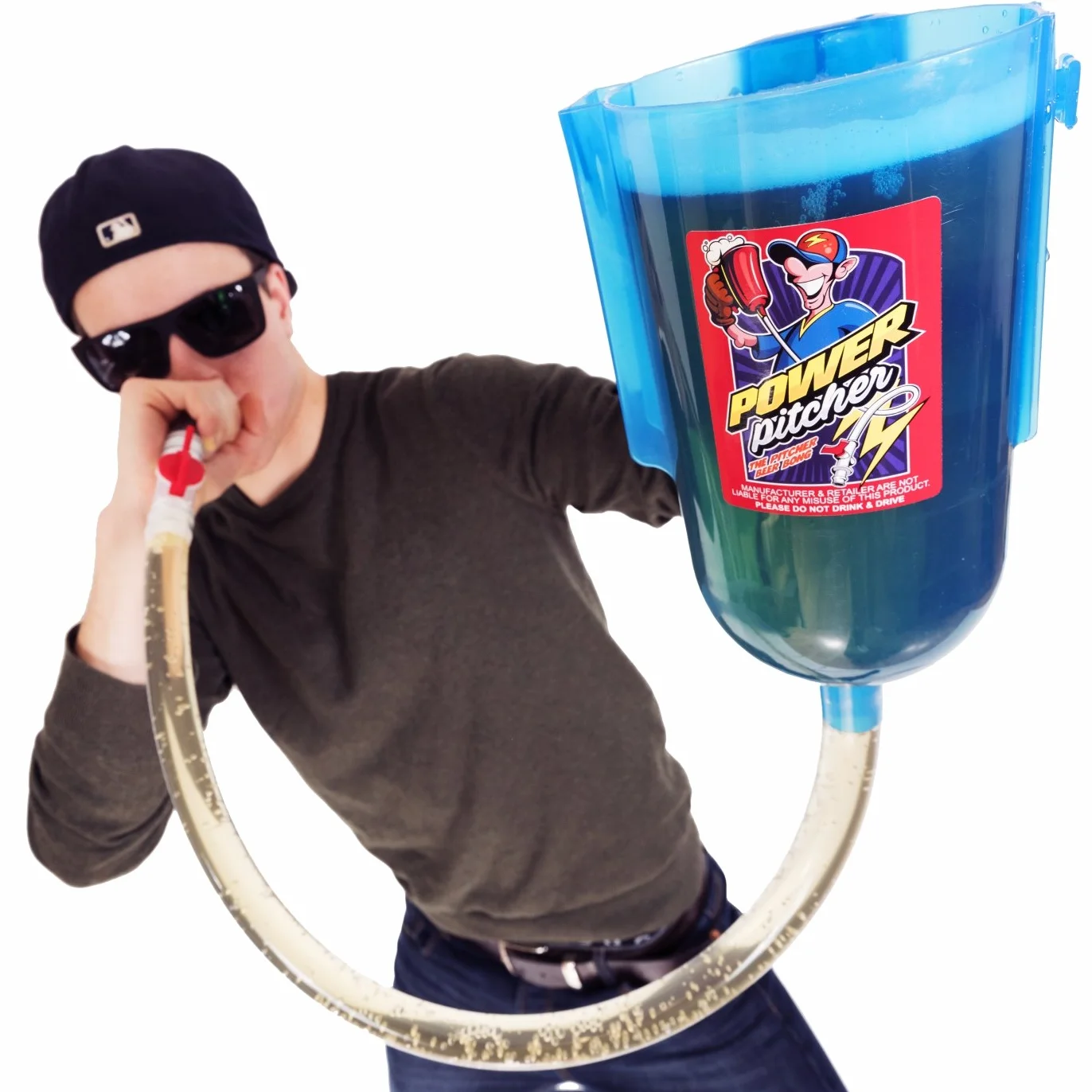 Beer Bong | lejek do piwa premium | 2 litry | z uchwytem | wraz z nowym zaworem | Beer Bong | lejek do picia