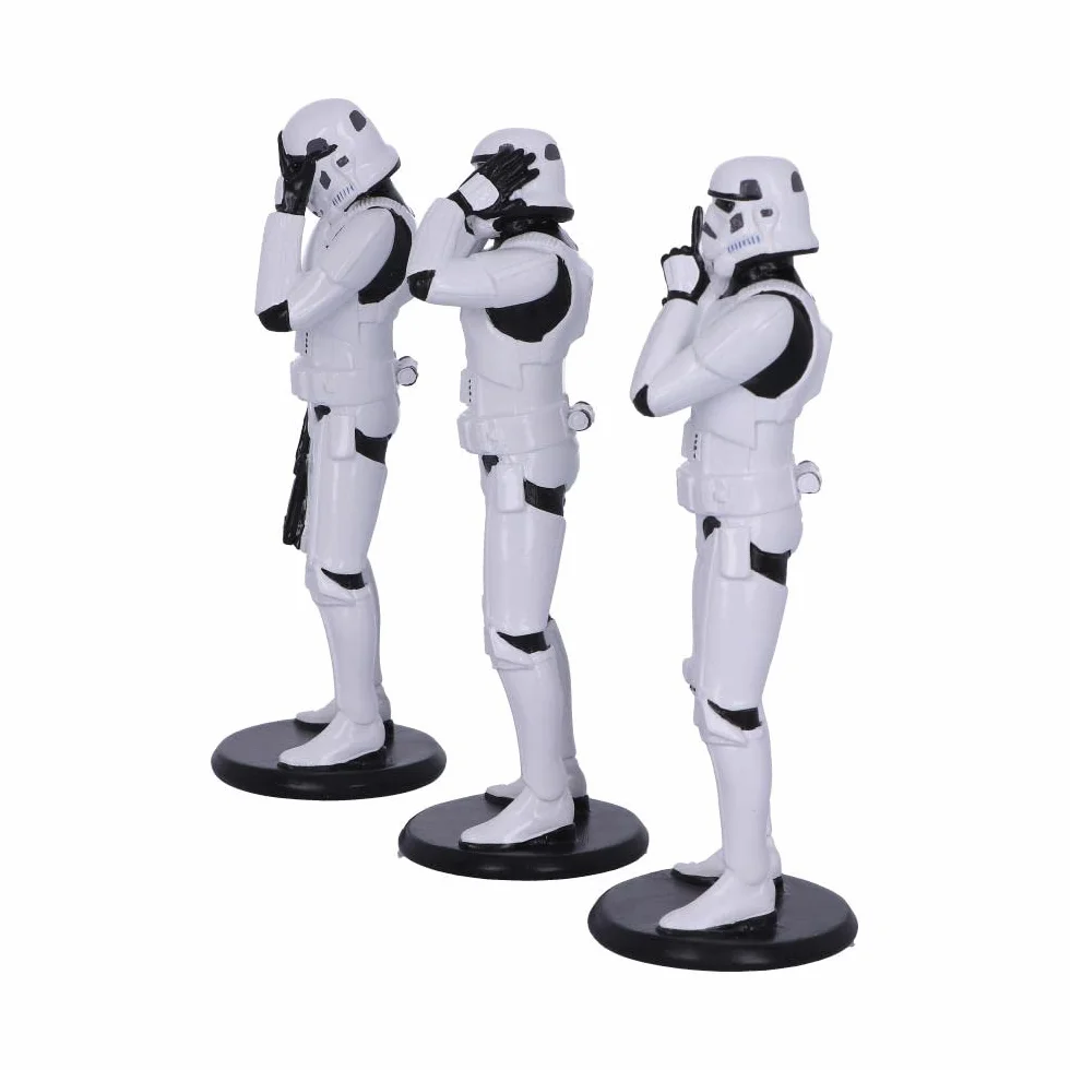 Nemesis Now Oryginalny szturmowiec trzy mądre figurki science fiction, białe, 14 cm