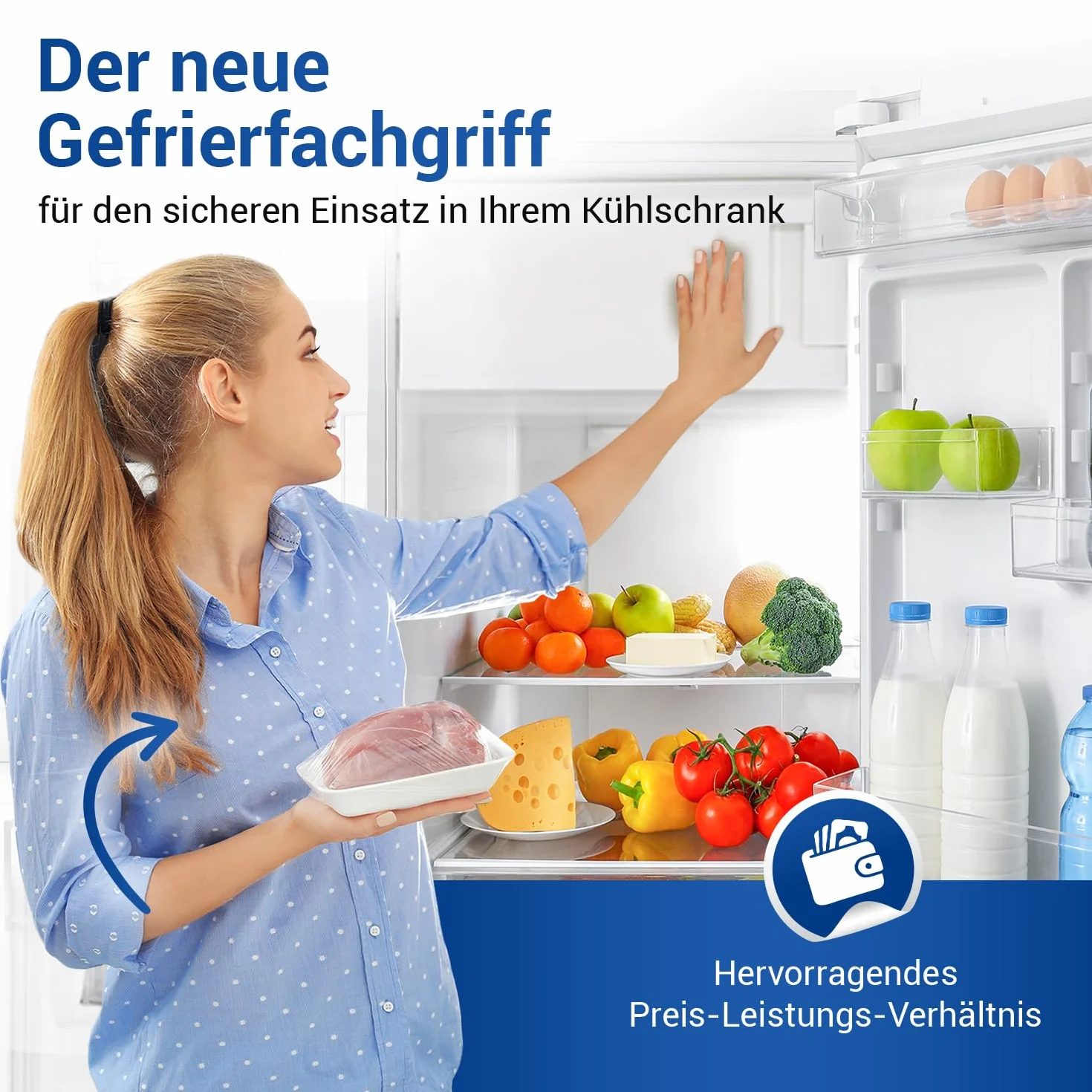 Uchwyt do drzwi, uchwyt do drzwi, zamiennik do Bosch Siemens 00059129, uchwyt do zamrażarki, lodówki, lodówki, ze sprężyną