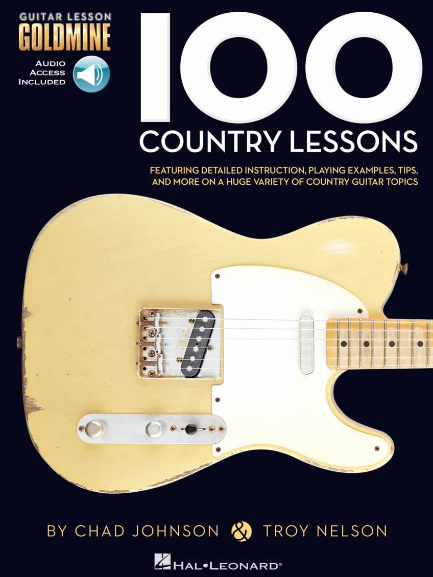 100 country lessons guitare +cd: Guitar Lesson Goldmine Series