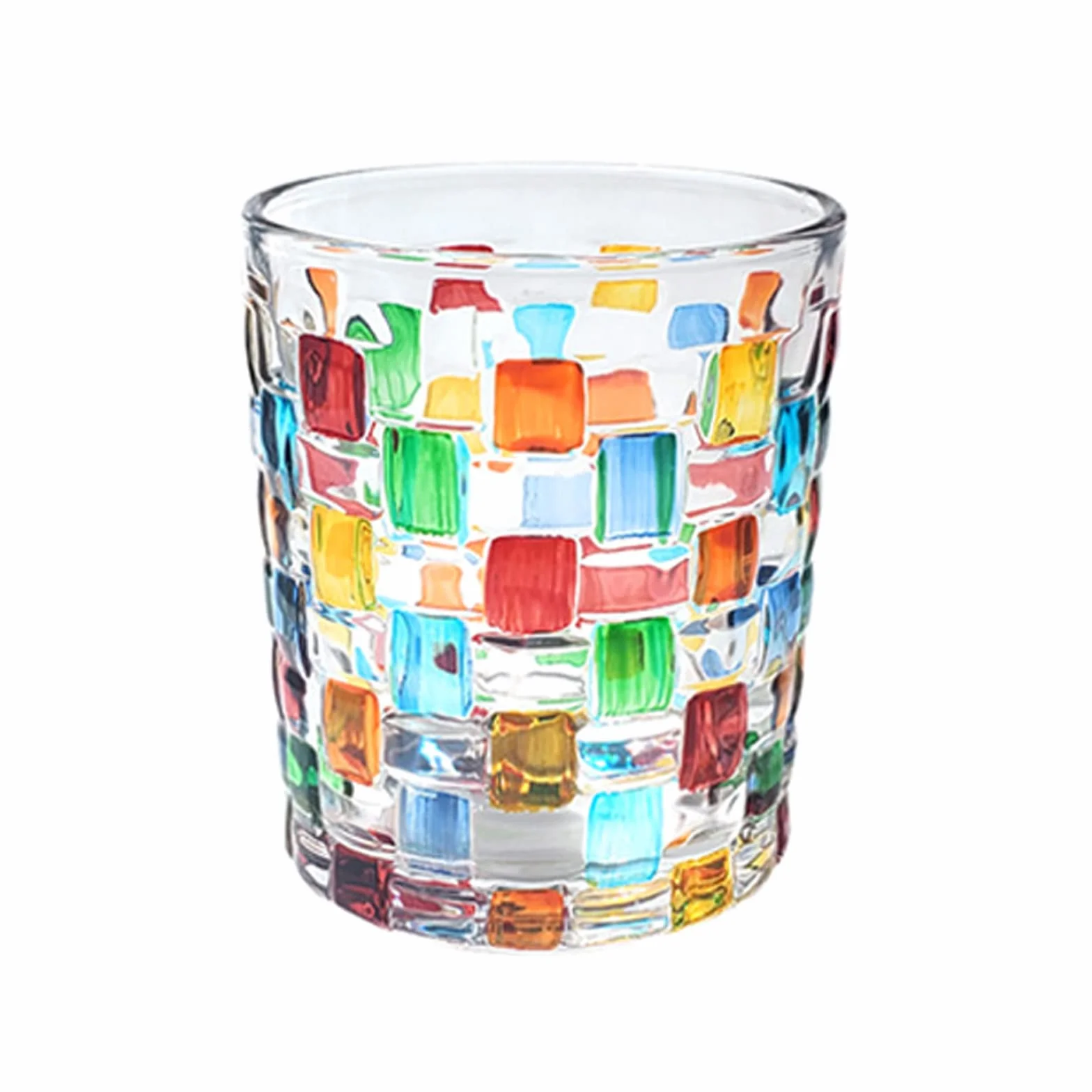 Kolorowe Kieliszki do Whisky, Staroświeckie Kieliszki do Picia, Kieliszki Barowe Idealne Prezenty Whisky Kryształowe Kieliszki do Whisky na Koktajl Rumowy Bourbon(B, 2 SZT)