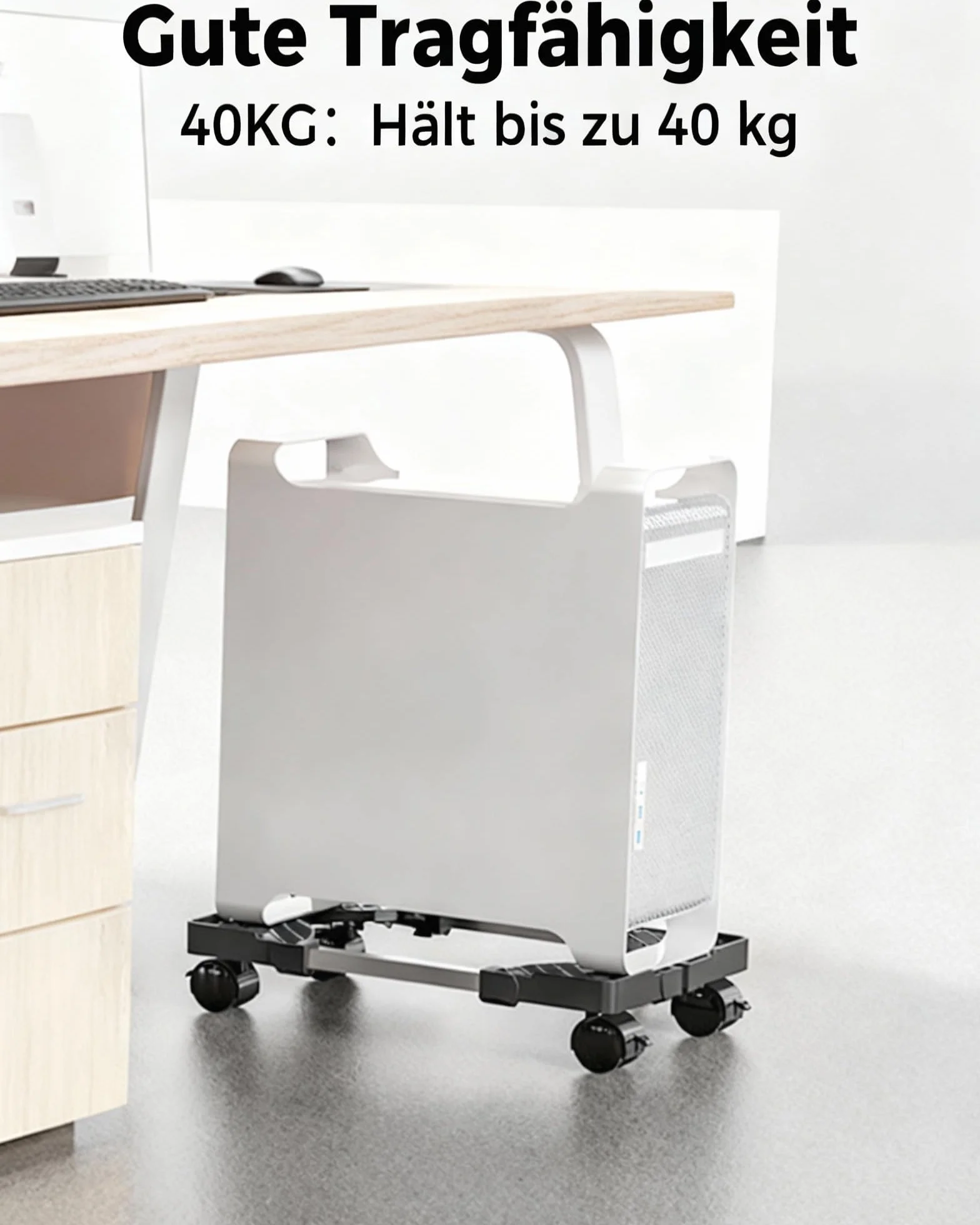 Mobilny aluminiowy stojak na procesor PC Tower z kółkami