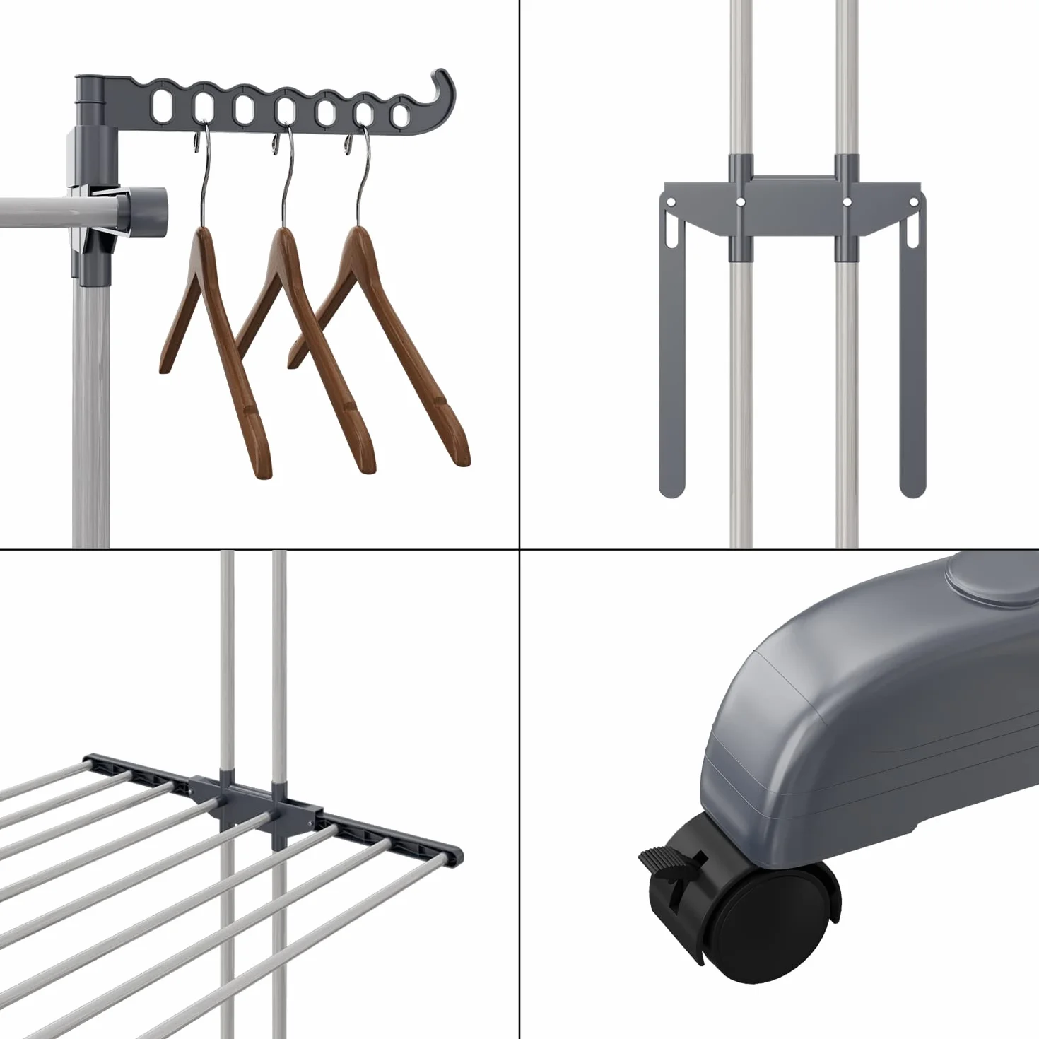 Suszarka na Pranie Pionowa Stojaca Universal Aluminium Vertical Clothes Drying Rack na Balkon/Ogrodowa